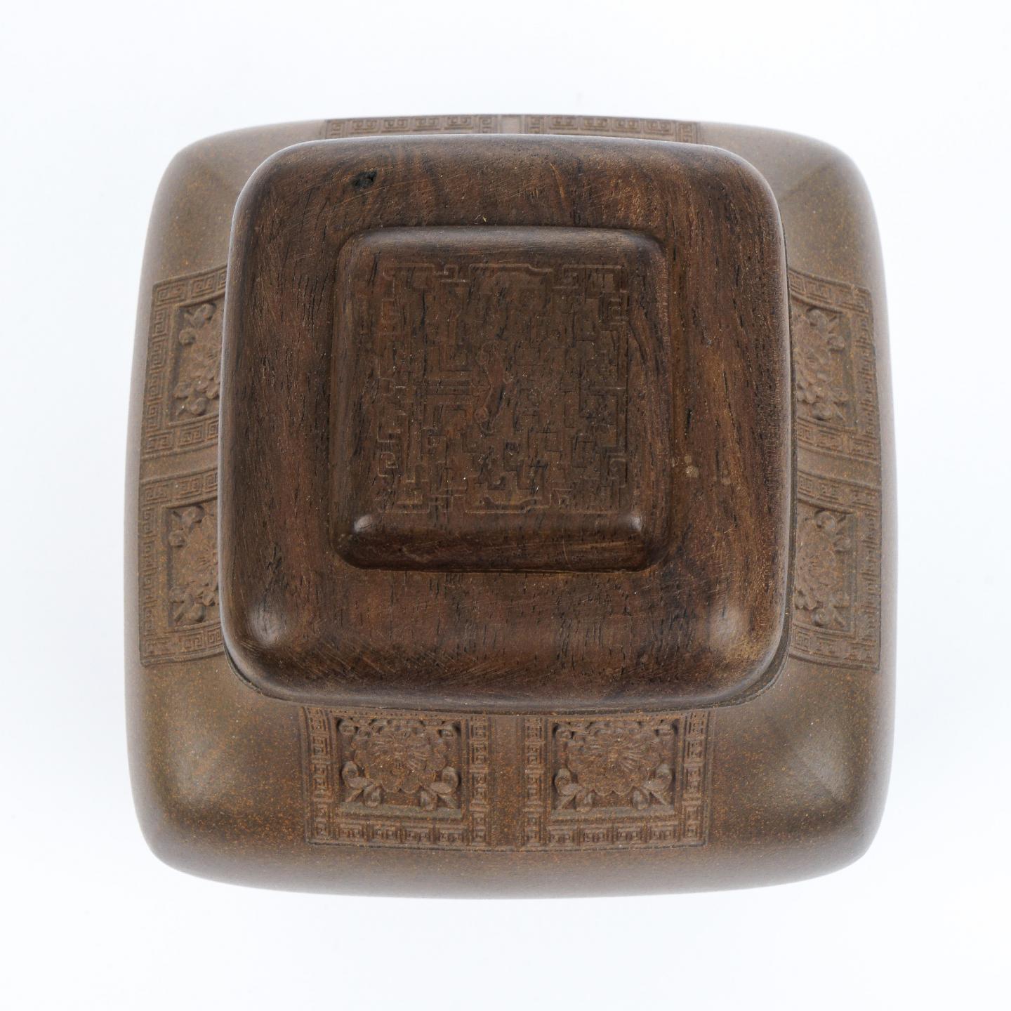 蒋燕（九瀚） 宫廷贴花茶叶罐 当代 约高150mm