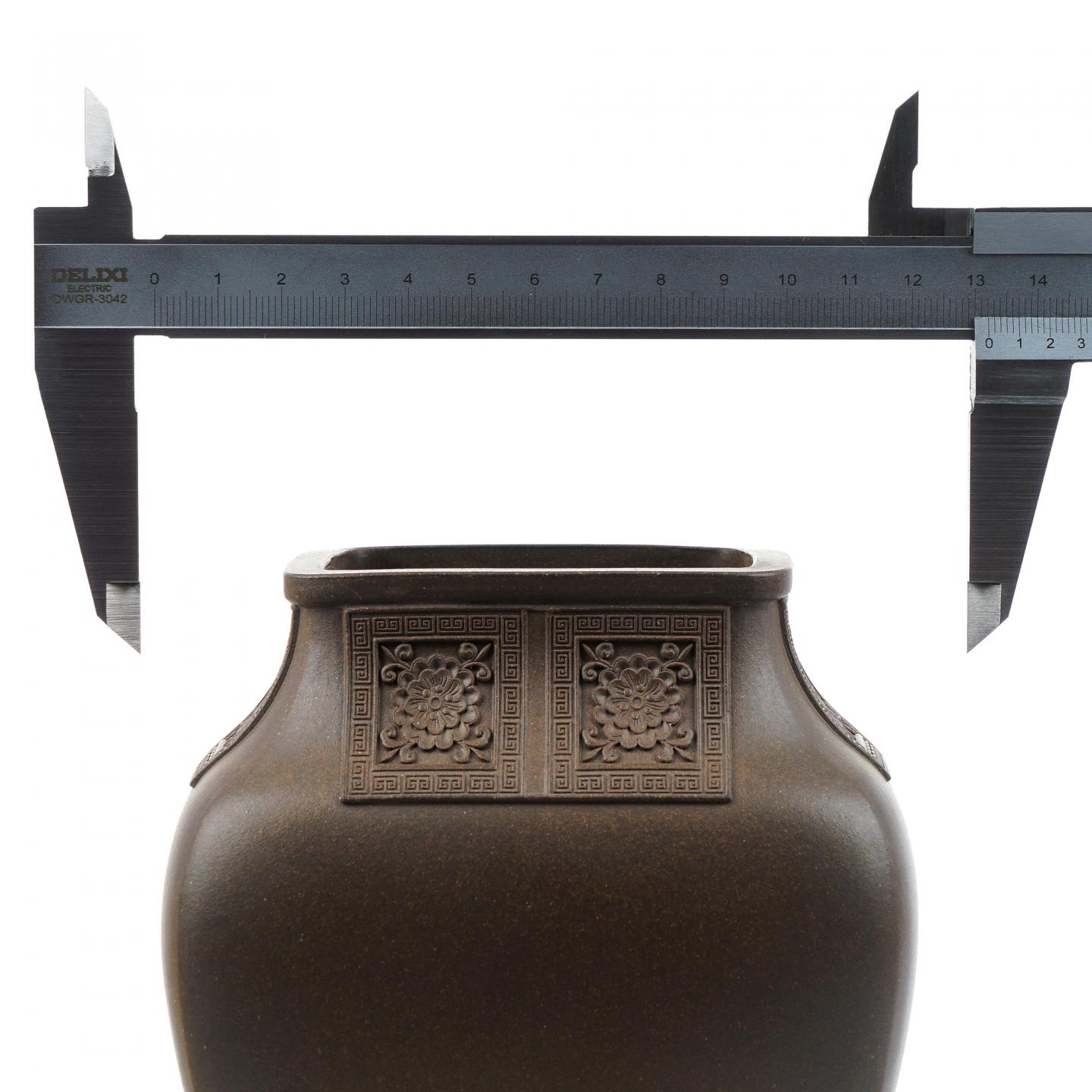 蒋燕（九瀚） 宫廷贴花茶叶罐 当代 约高150mm