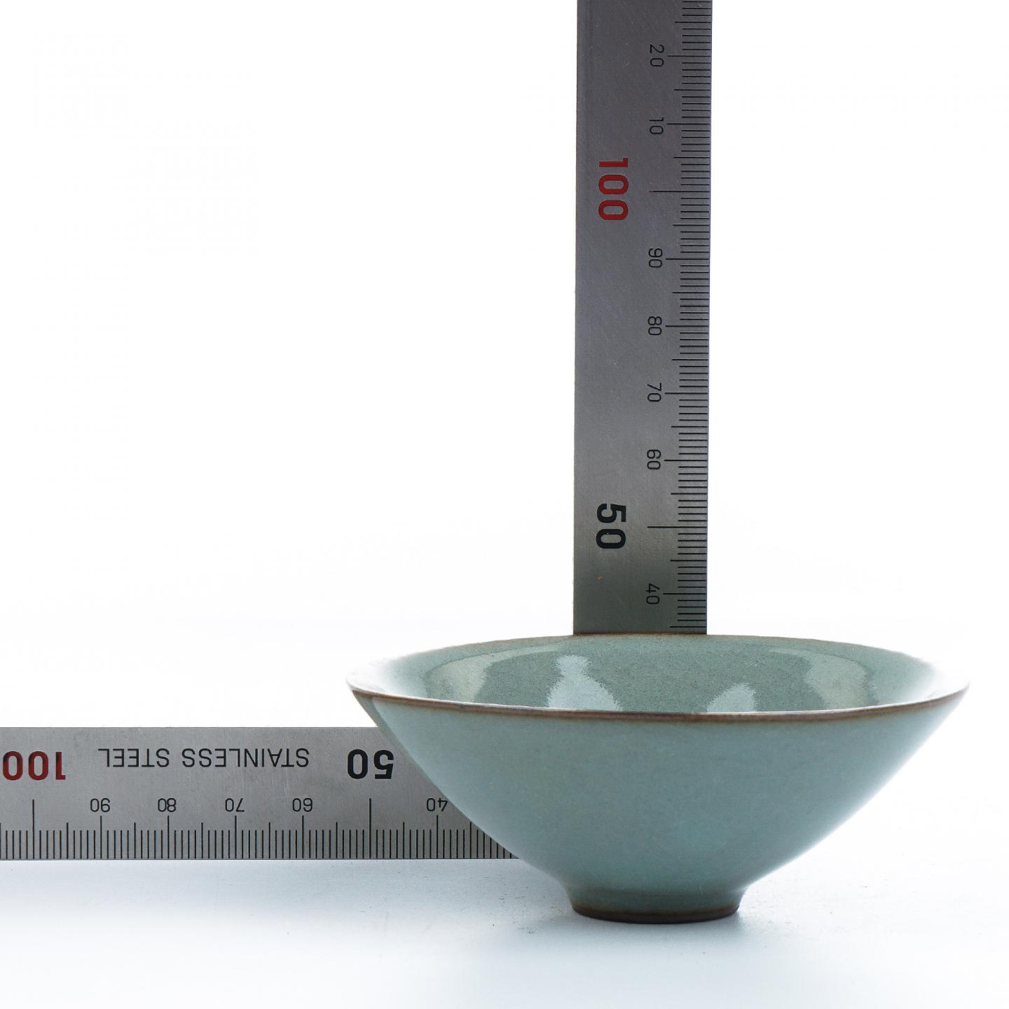 龙泉青瓷 斗笠盏 六支 约高34mm