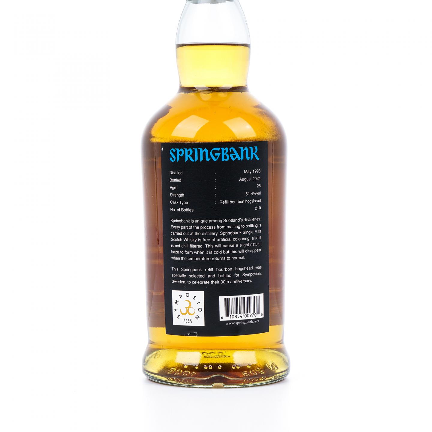 Springbank 云顶 26年 1998-2024 单桶