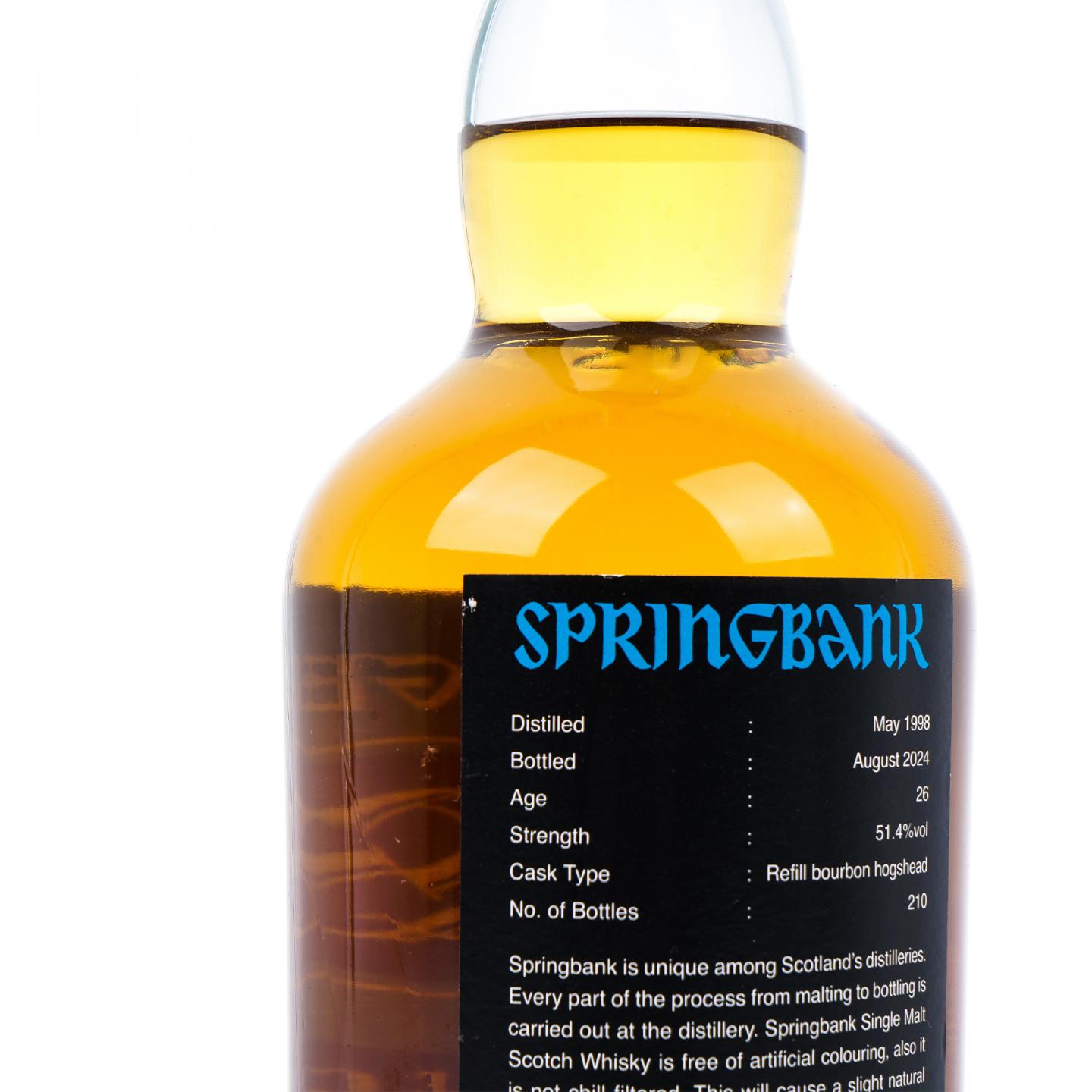 Springbank 云顶 26年 1998-2024 单桶