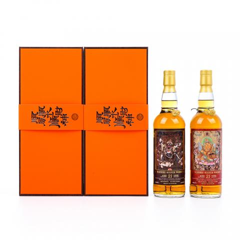 苏格兰调和威士忌 21年 2004-2025 馆藏唐卡艺术系列 桶强700ml*2瓶组