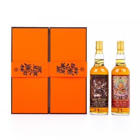 苏格兰调和威士忌 21年 2004-2025 馆藏唐卡艺术系列 桶强700ml*2