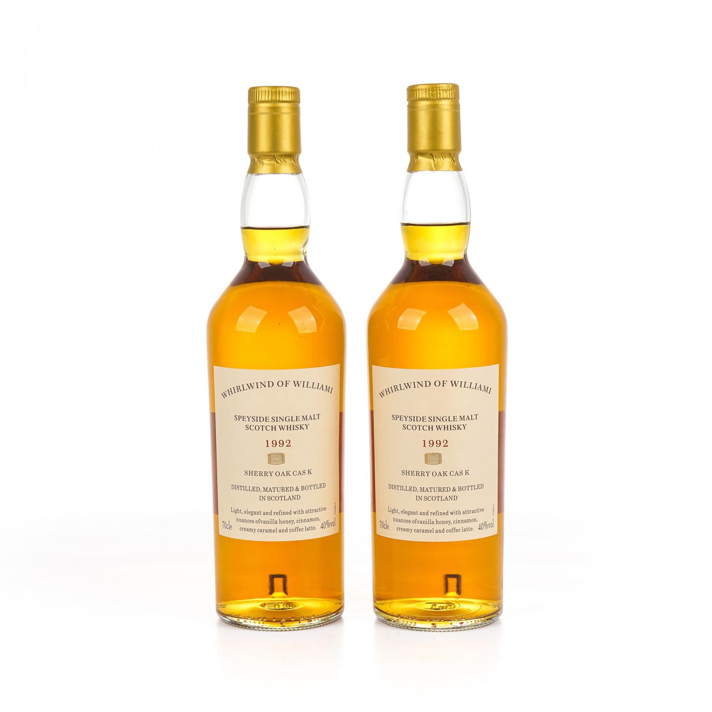秘密斯佩塞 1992 Whirlwind of Williami 雪莉桶 单麦 2瓶组
