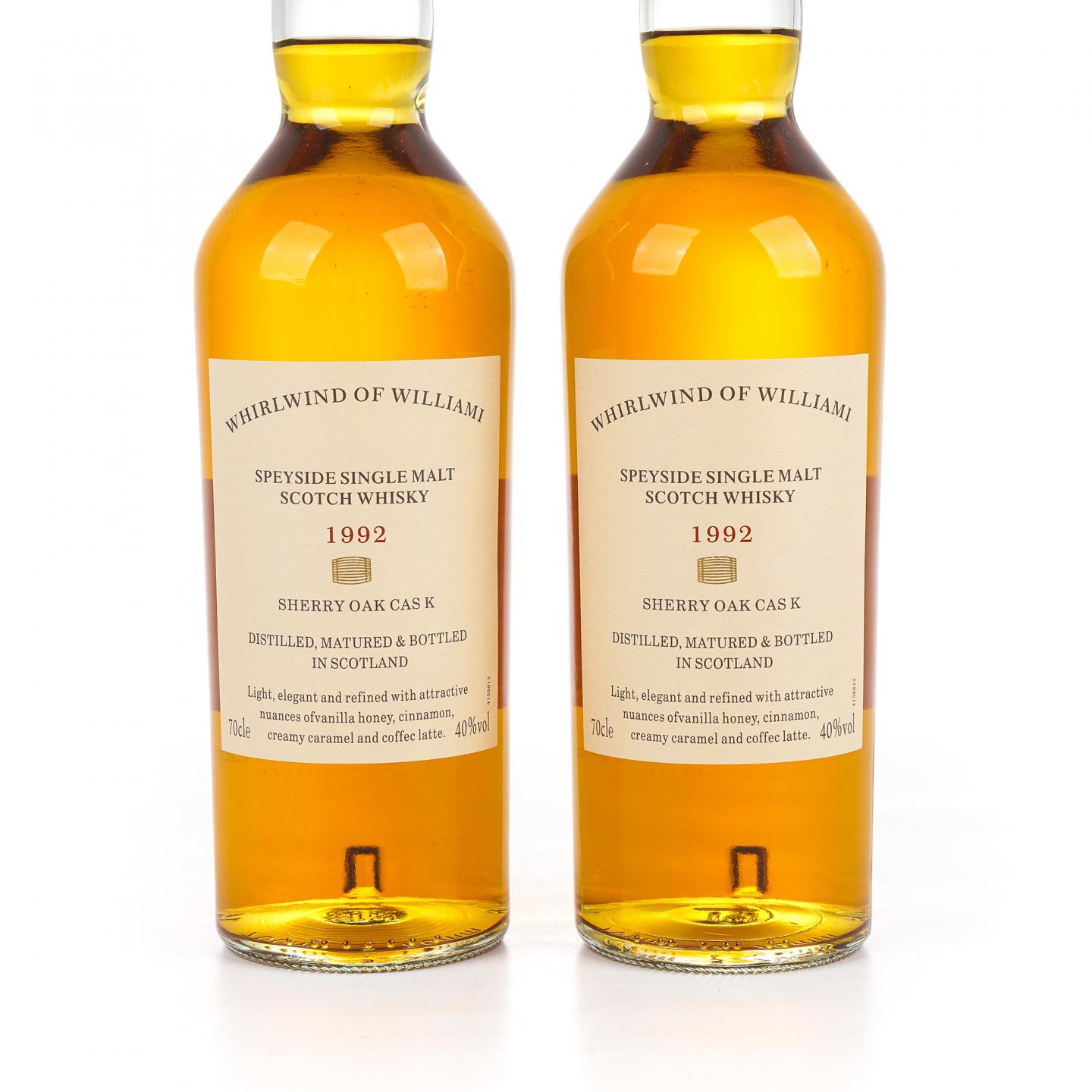 秘密斯佩塞 1992 Whirlwind of Williami 雪莉桶 单麦 2瓶组
