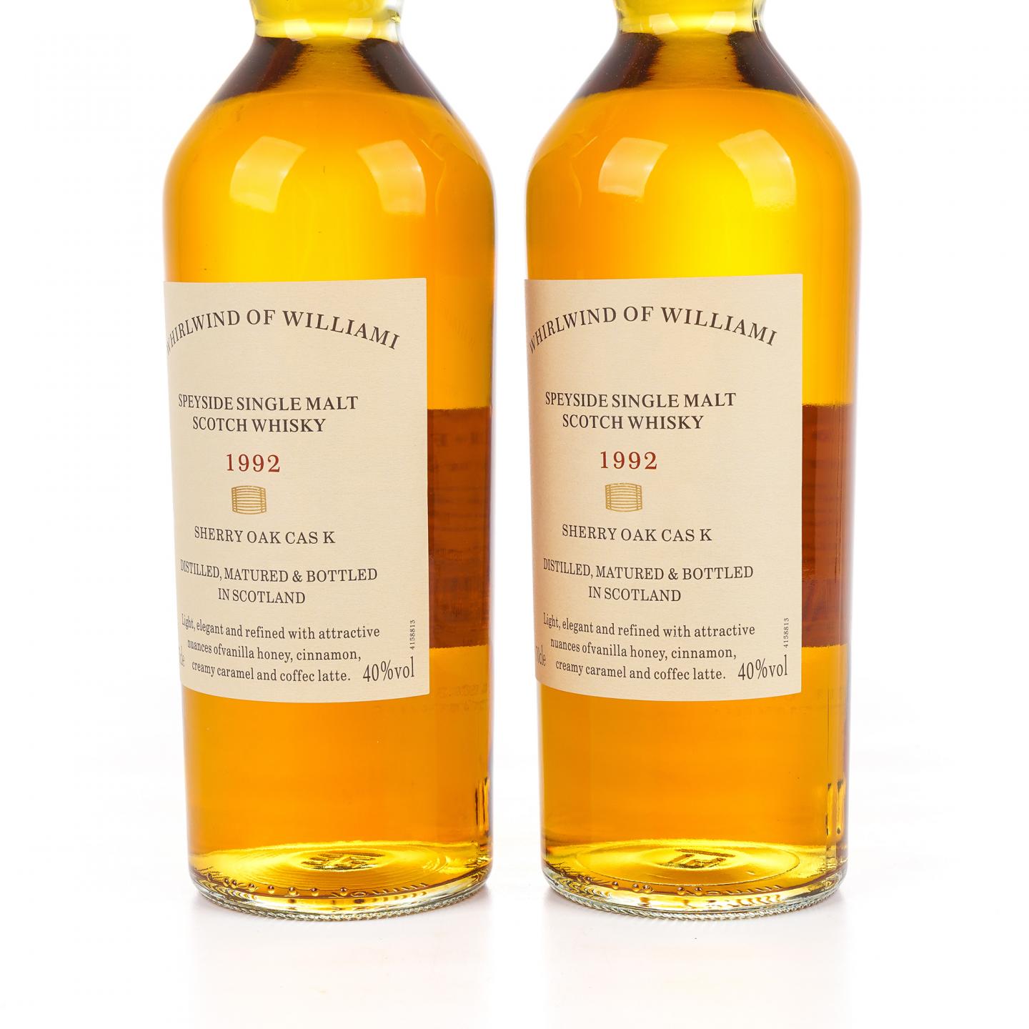秘密斯佩塞 1992 Whirlwind of Williami 雪莉桶 单麦 2瓶组