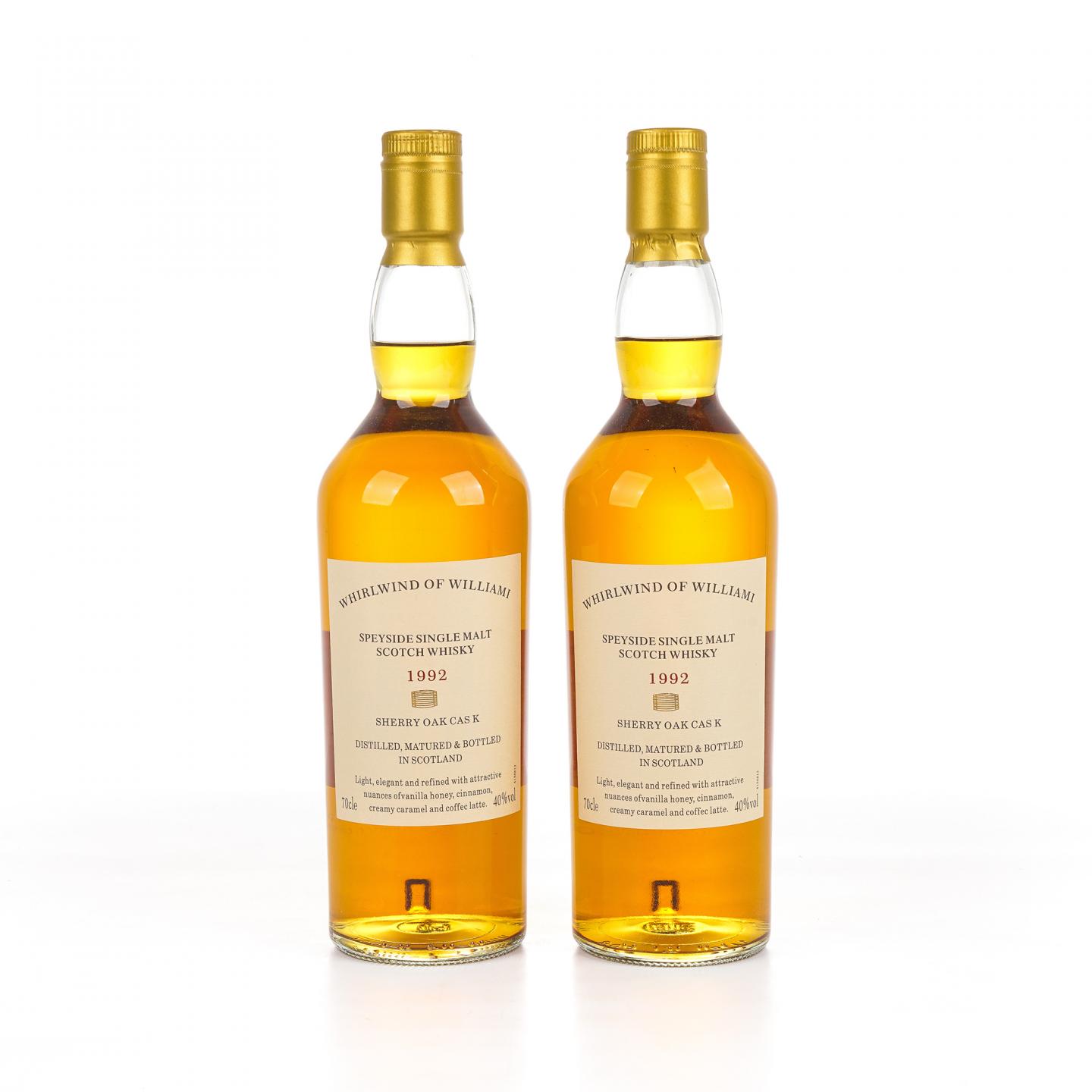 秘密斯佩塞 1992 Whirlwind of Williami 雪莉桶 2支组 单麦