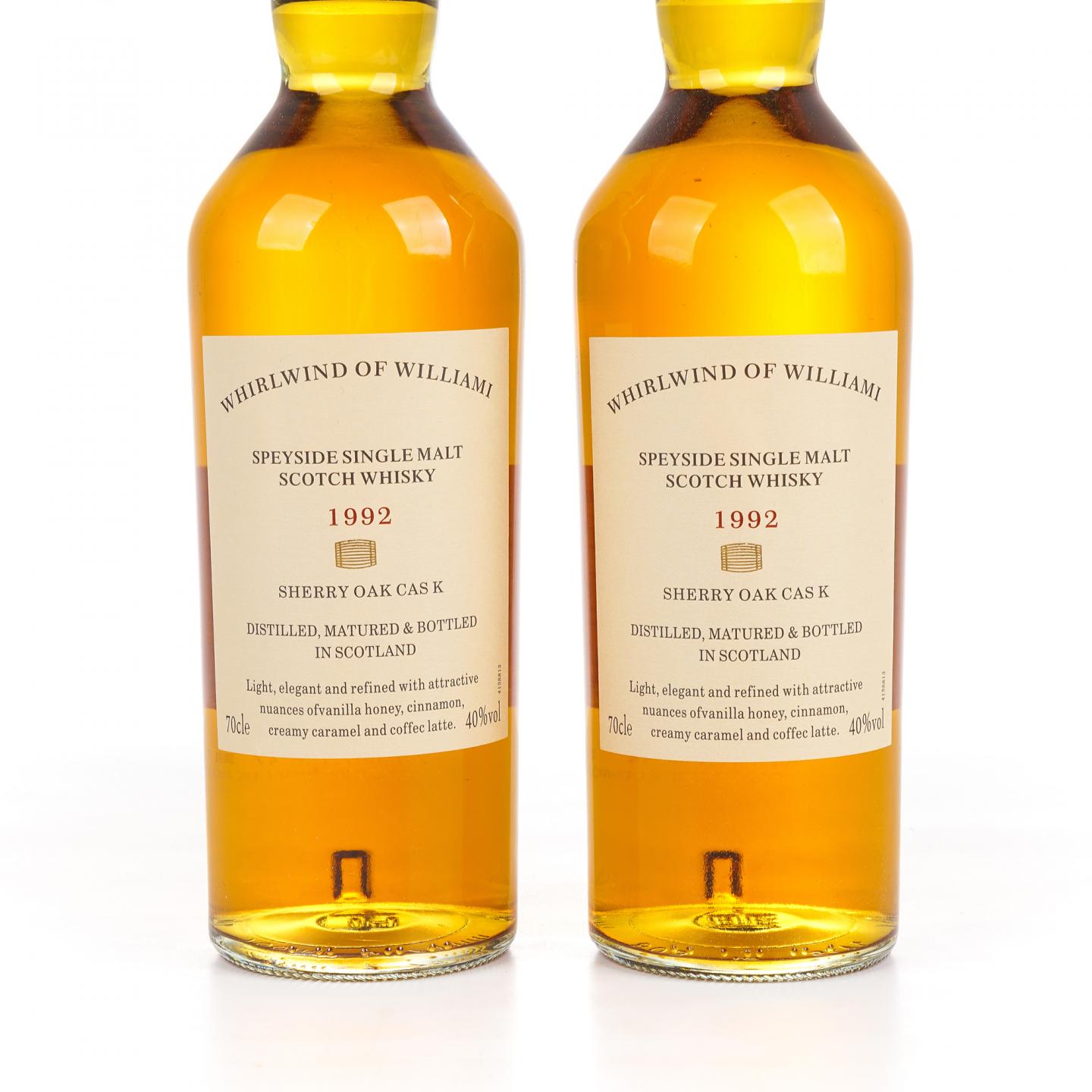 秘密斯佩塞 1992 Whirlwind of Williami 雪莉桶 2支组 单麦