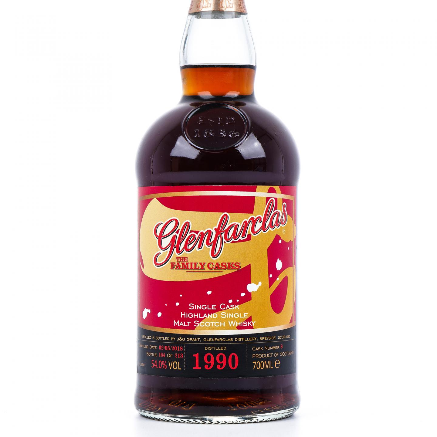 Glenfarclas 格兰花格 1990-2018 家族桶#8 非原盒