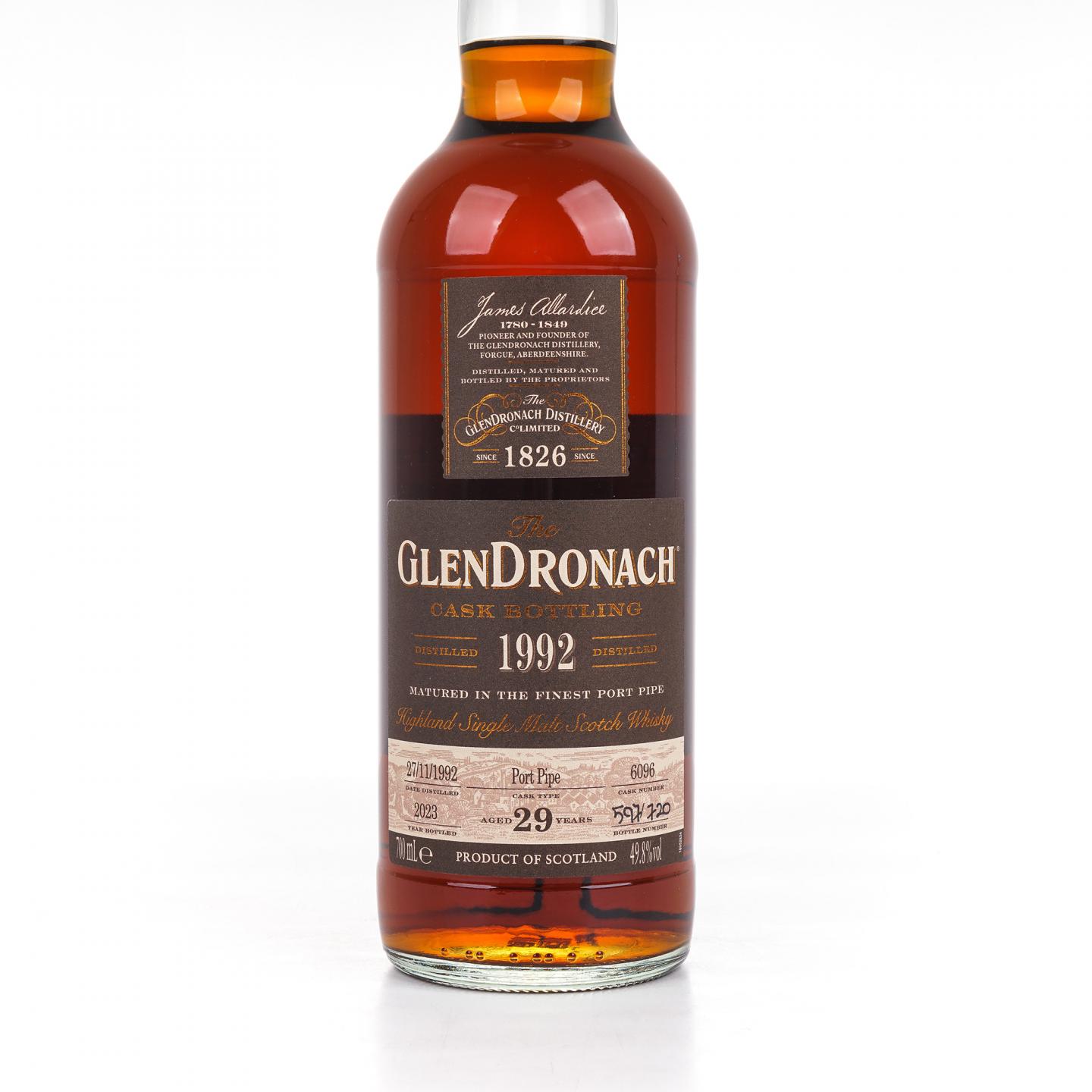 Glendronach 格兰多纳 29年 1992-2023 单桶#6096 行货 非原盒