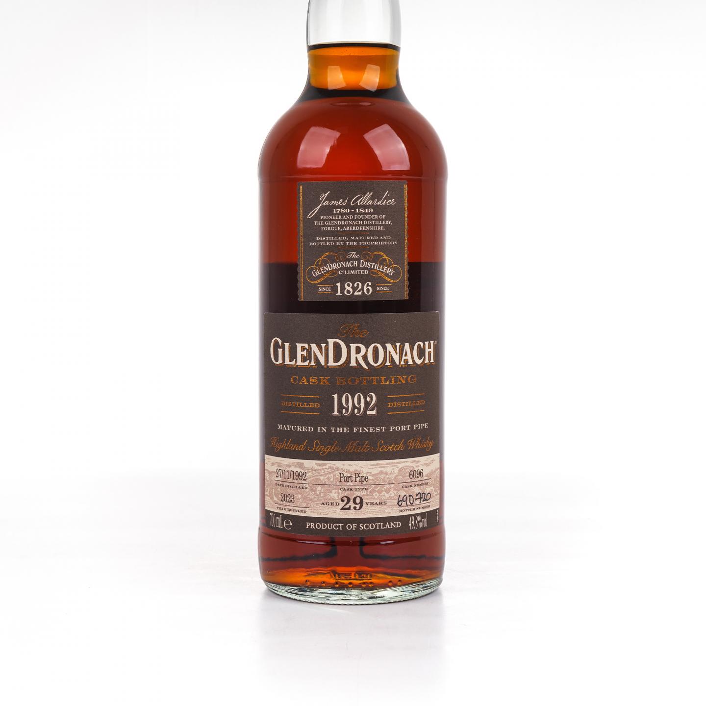 Glendronach 格兰多纳 29年 1992-2023 行货 单桶#6096 非原盒