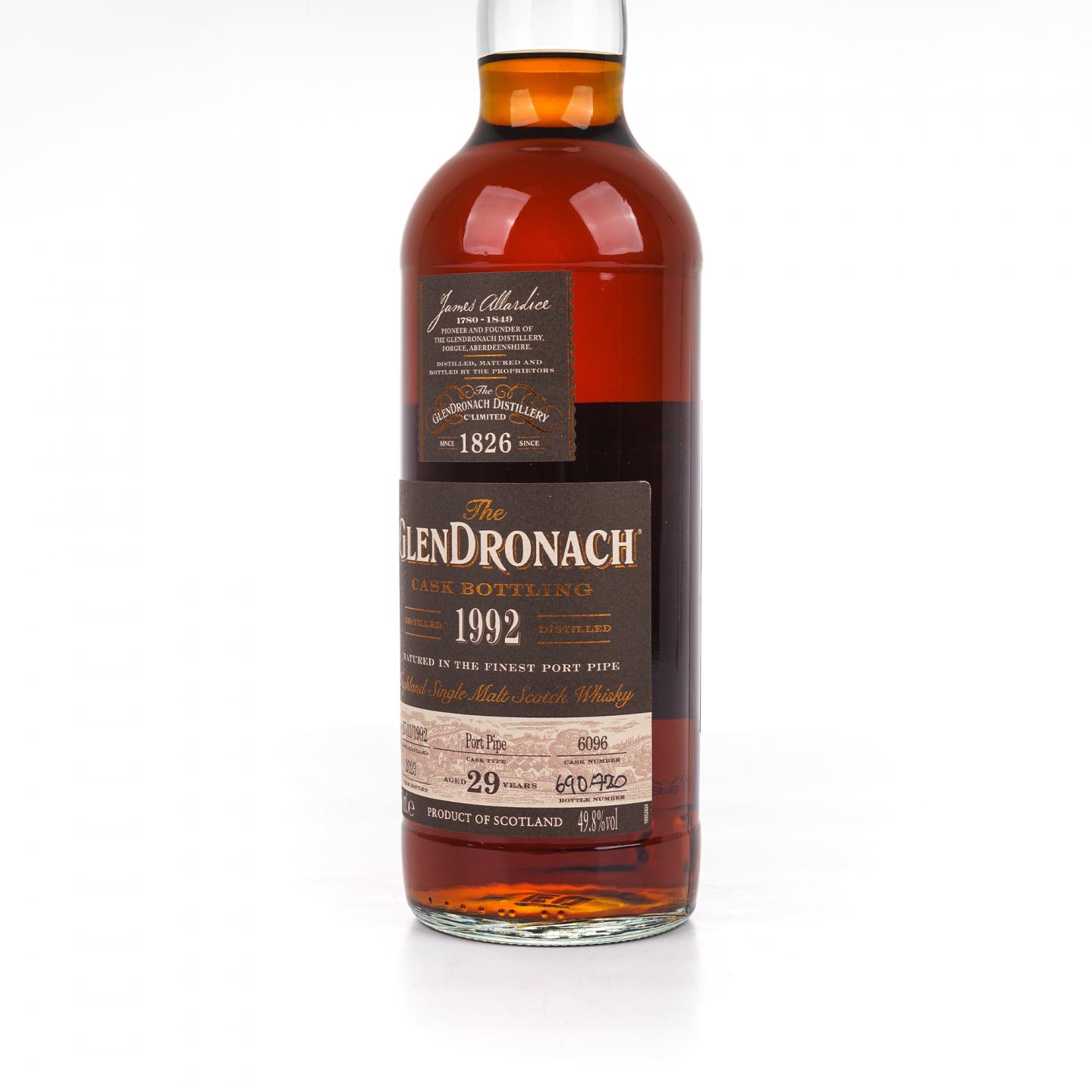 Glendronach 格兰多纳 29年 1992-2023 行货 单桶#6096 非原盒