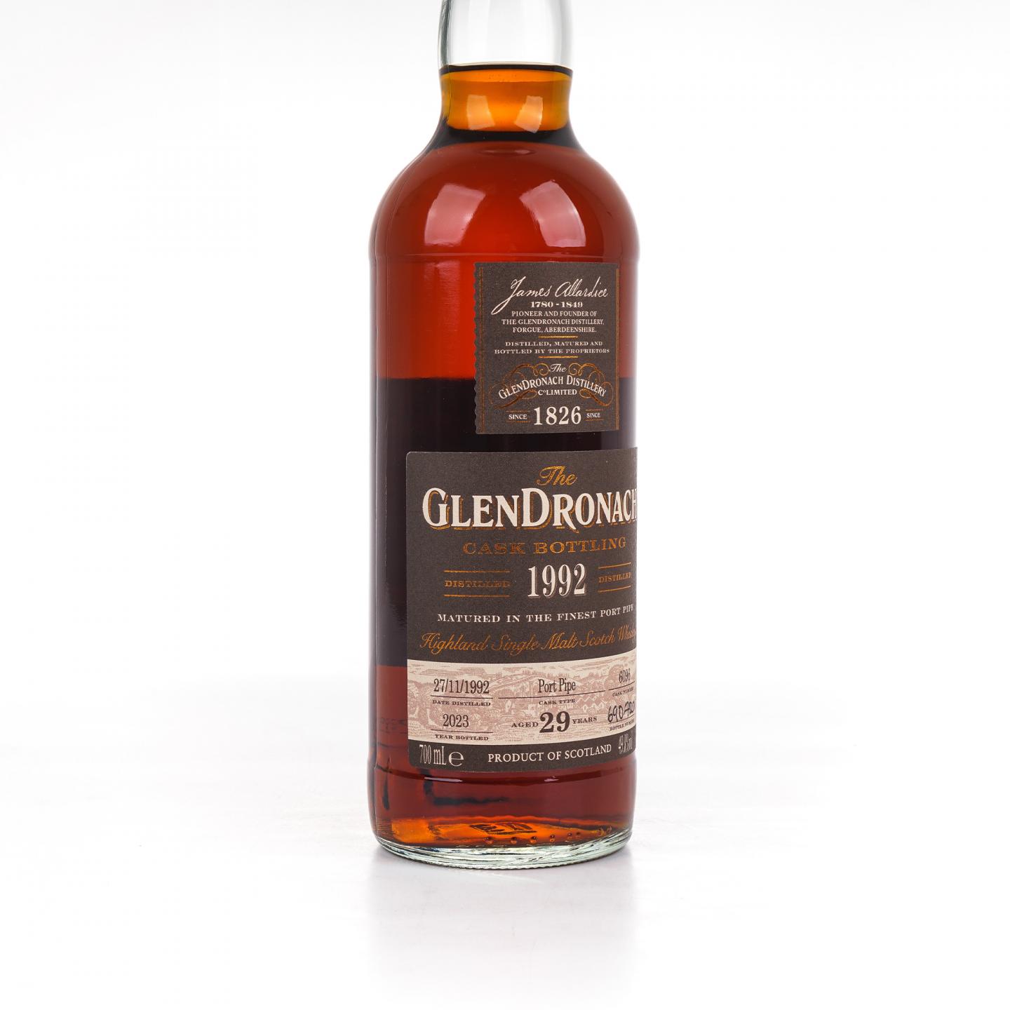 Glendronach 格兰多纳 29年 1992-2023 行货 单桶#6096 非原盒