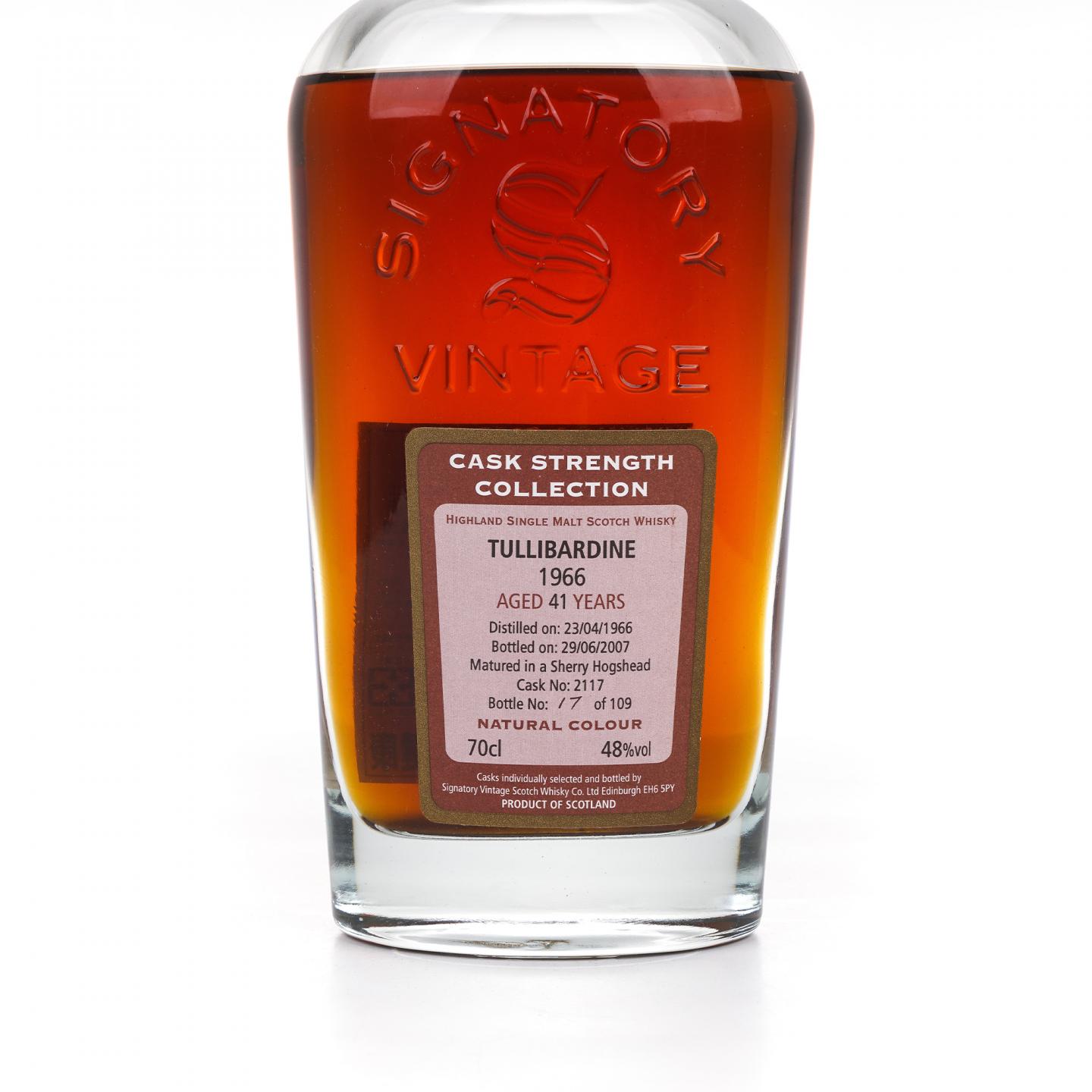 Tullibardine 图里巴丁 41年 1966-2007 SV 雪莉桶#2117 桶强