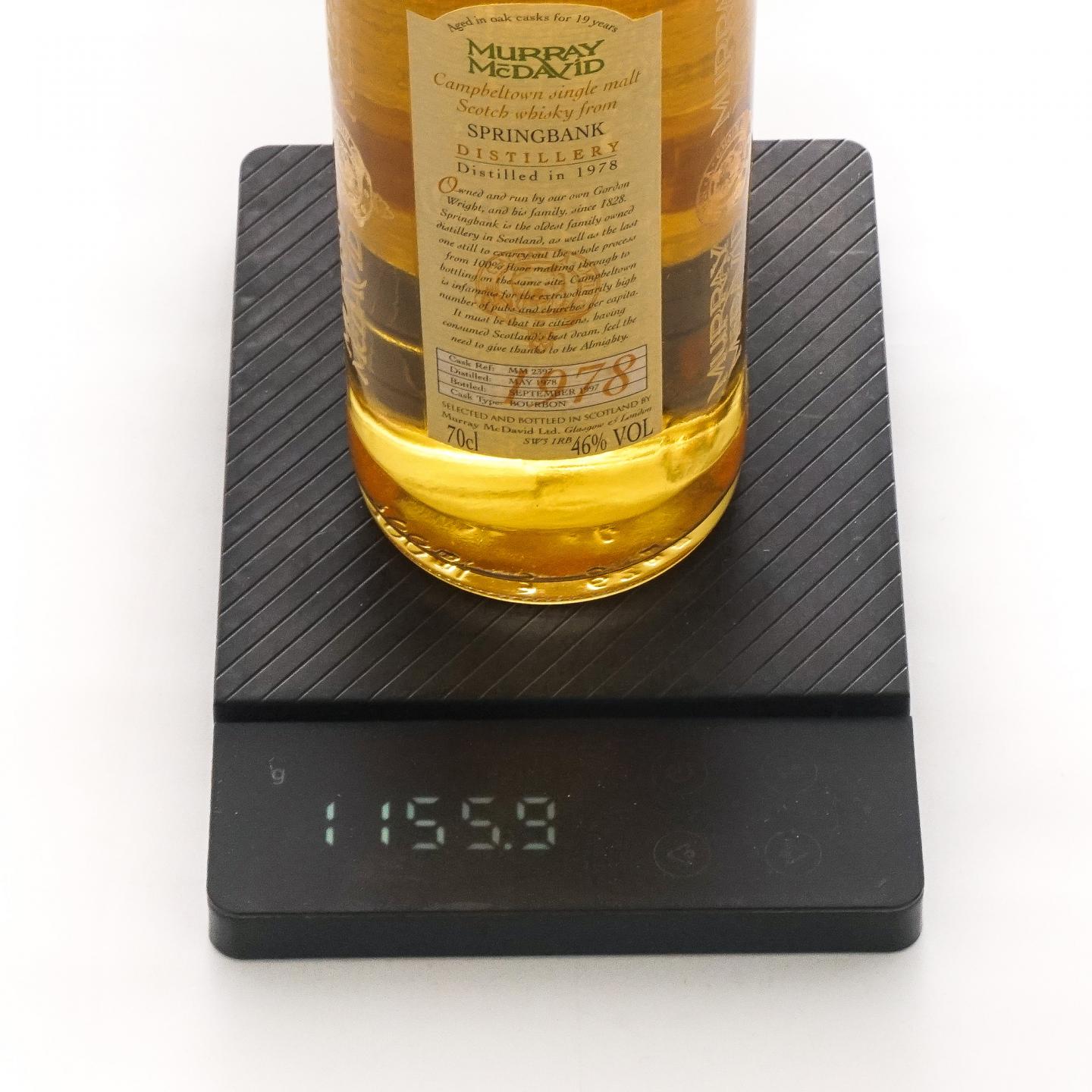 Springbank 云顶 19年 1978-1997 波本桶#MM 2397