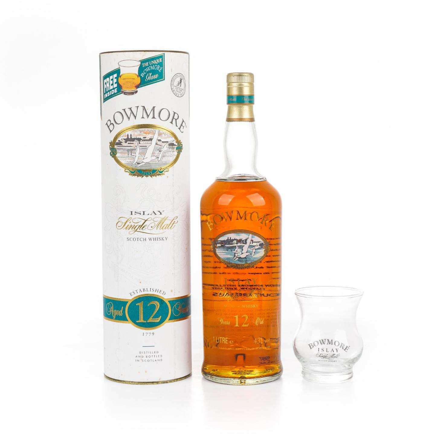 Bowmore 波摩 12年 透明海鸥标 1L