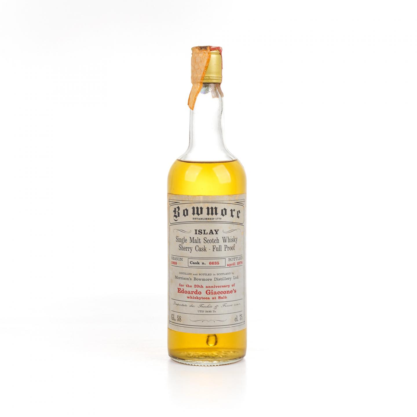 Bowmore 波摩 1968-1978 雪莉桶#6635 750ml