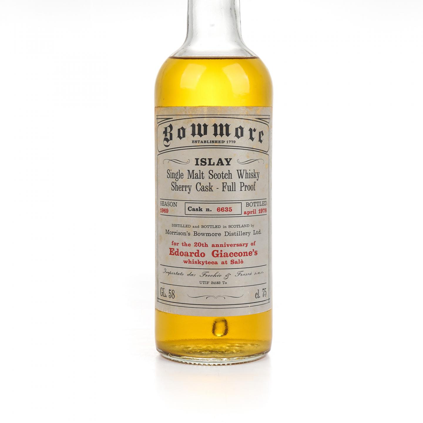 Bowmore 波摩 1968-1978 雪莉桶#6635 750ml