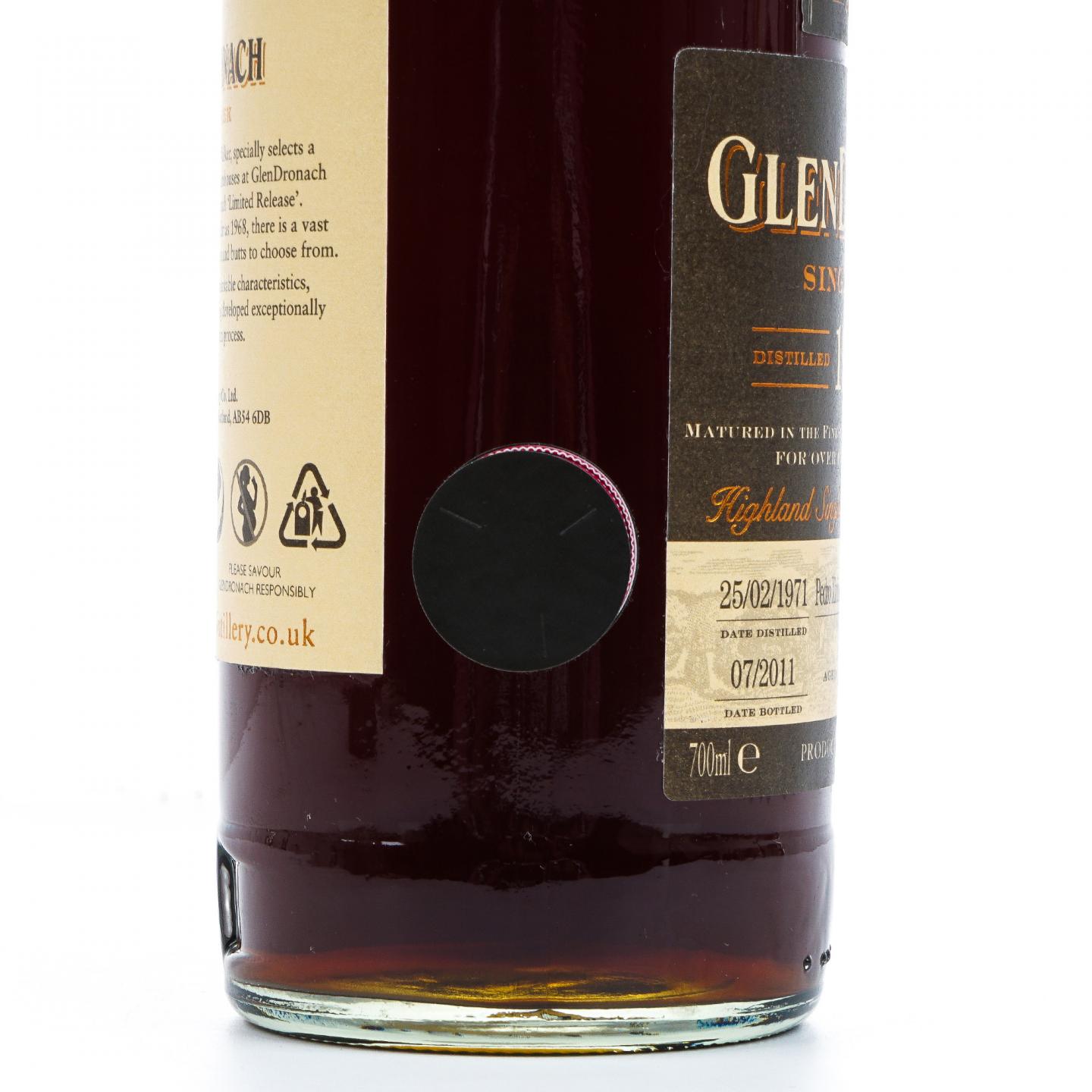 Glendronach 格兰多纳 40年 1971-2011 雪莉单桶#1436 700ml