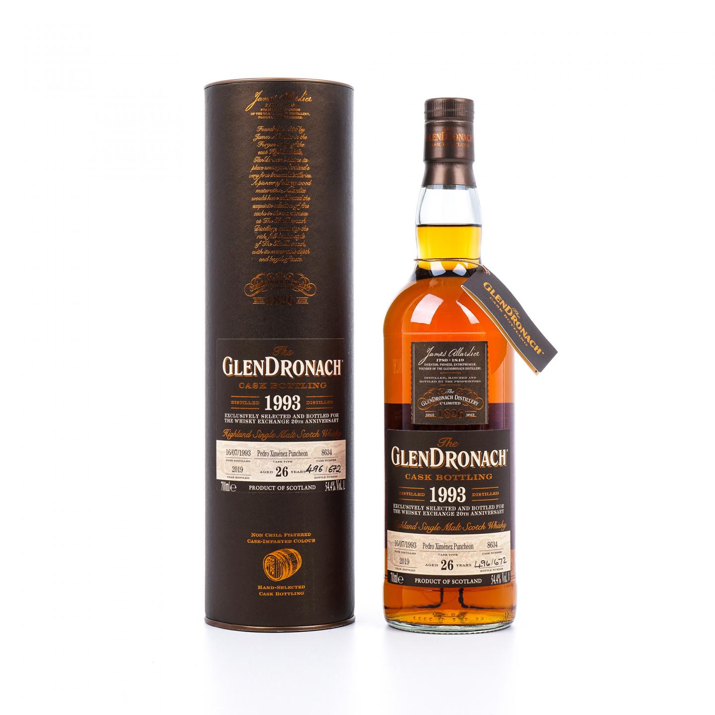 Glendronach 格兰多纳 26年 1993-2019 雪莉桶#8634