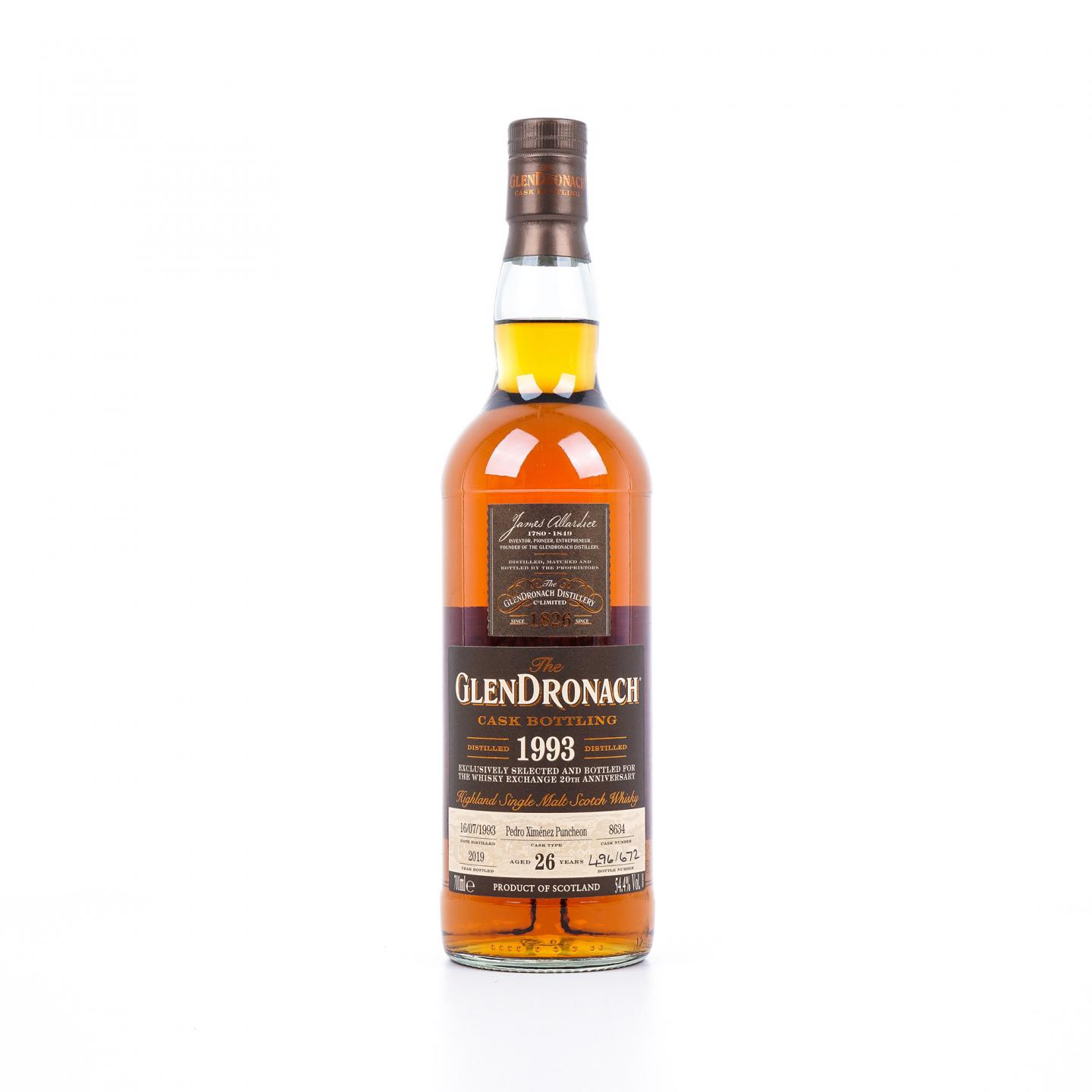 Glendronach 格兰多纳 26年 1993-2019 雪莉桶#8634