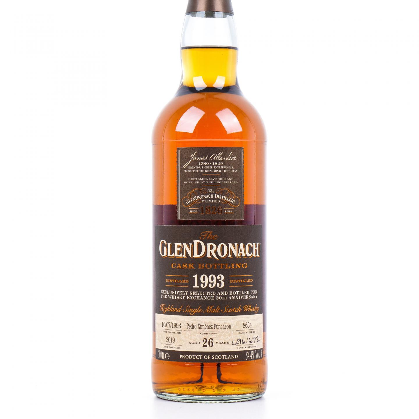 Glendronach 格兰多纳 26年 1993-2019 雪莉桶#8634