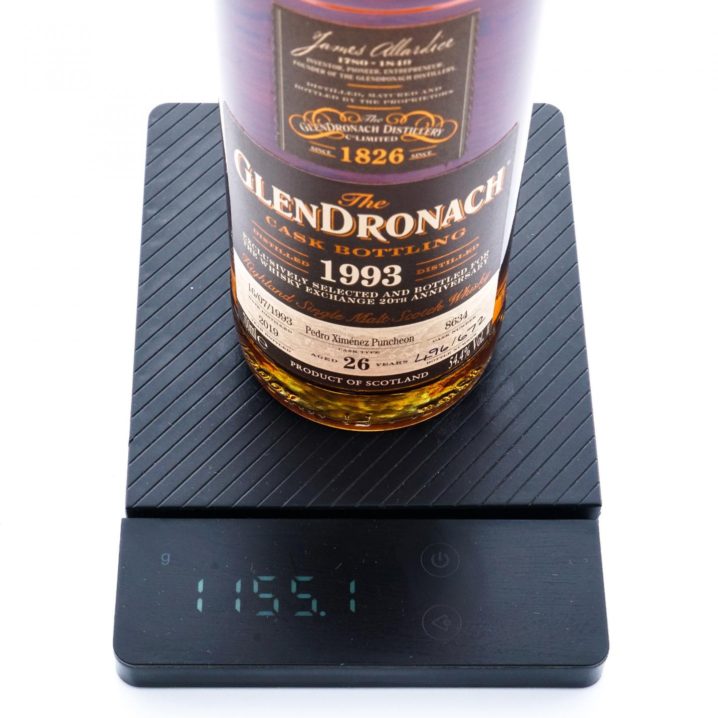 Glendronach 格兰多纳 26年 1993-2019 雪莉桶#8634