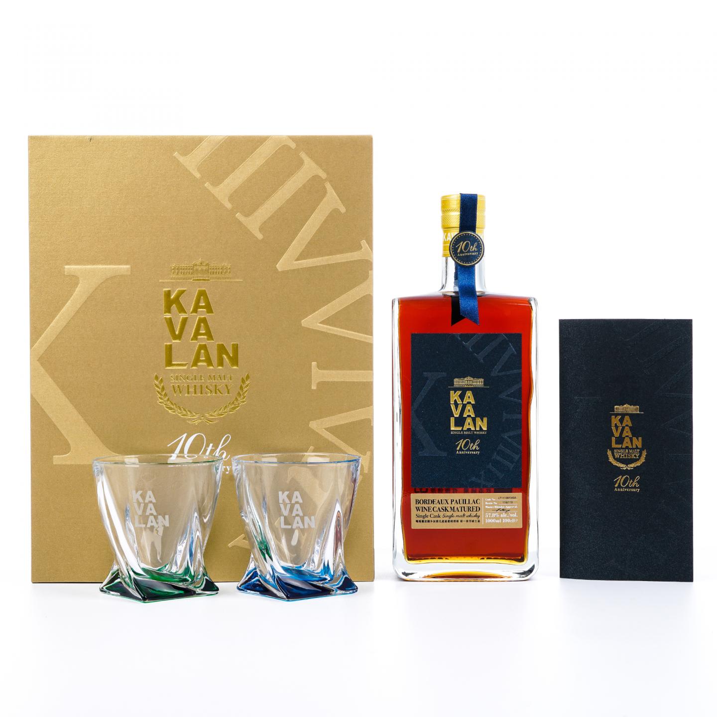 Kavalan 噶玛兰 2018 波尔多波雅克葡萄酒桶 十周年纪念礼盒 1000ml