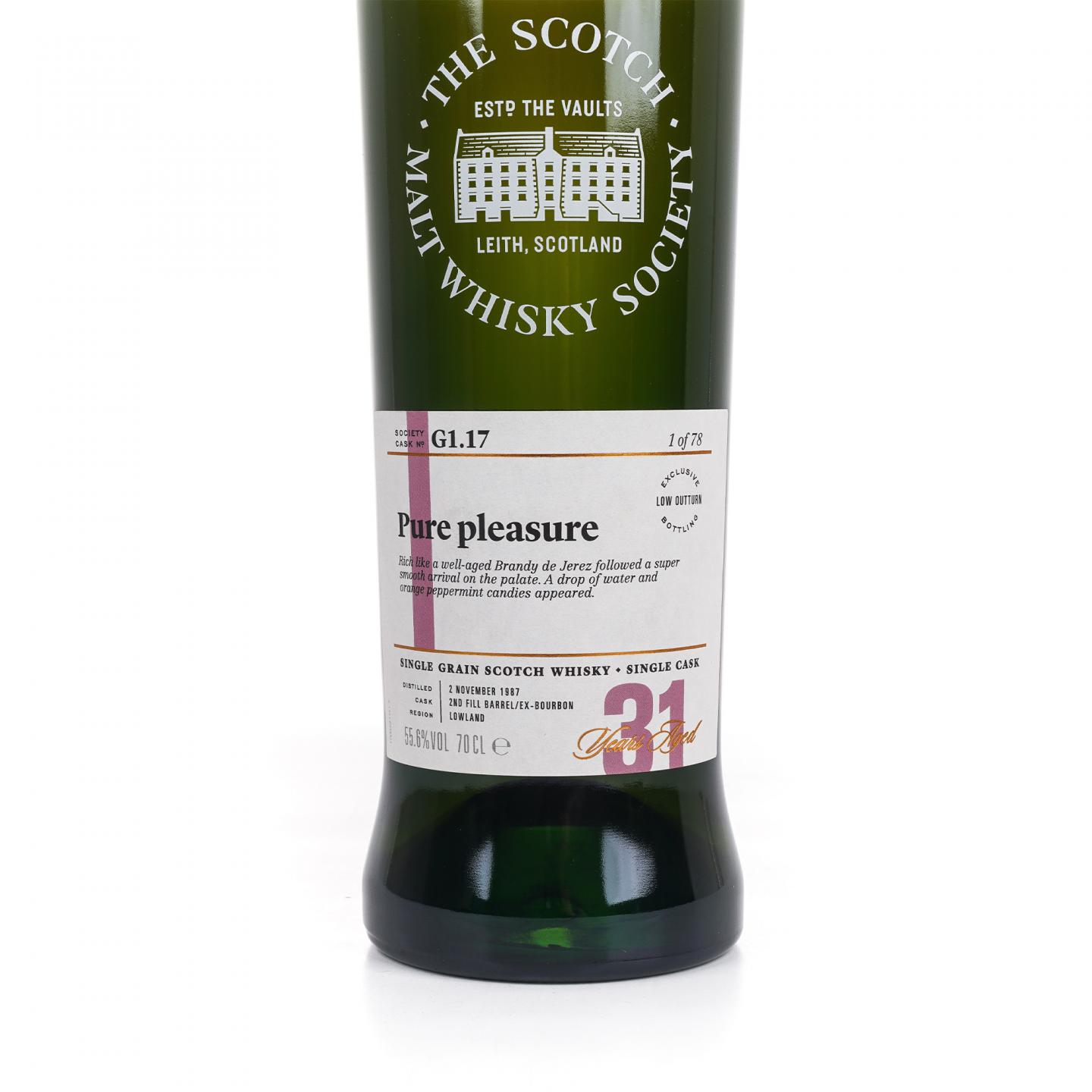 SMWS G1.17 北不列颠 31年 1987 单桶 单谷