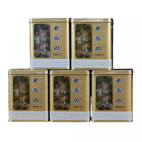2003年 出口级福鼎白茶 老寿眉 5罐*150克 干仓