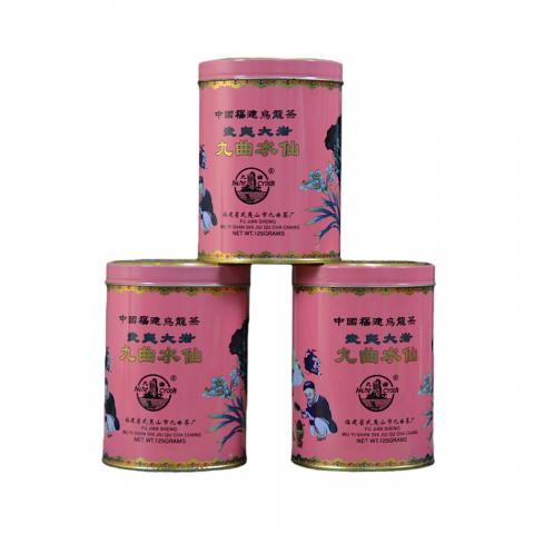 1998年 武夷山市九曲茶厂 原箱大岩产区九曲水仙 125g*3罐