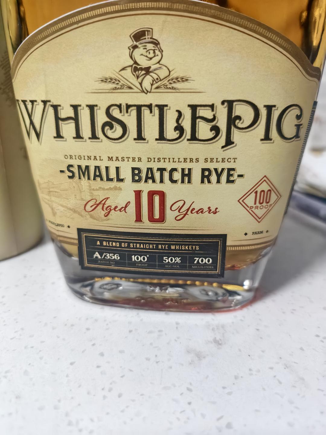 哨子猪10年 口哨猪10年 黑麦威士忌