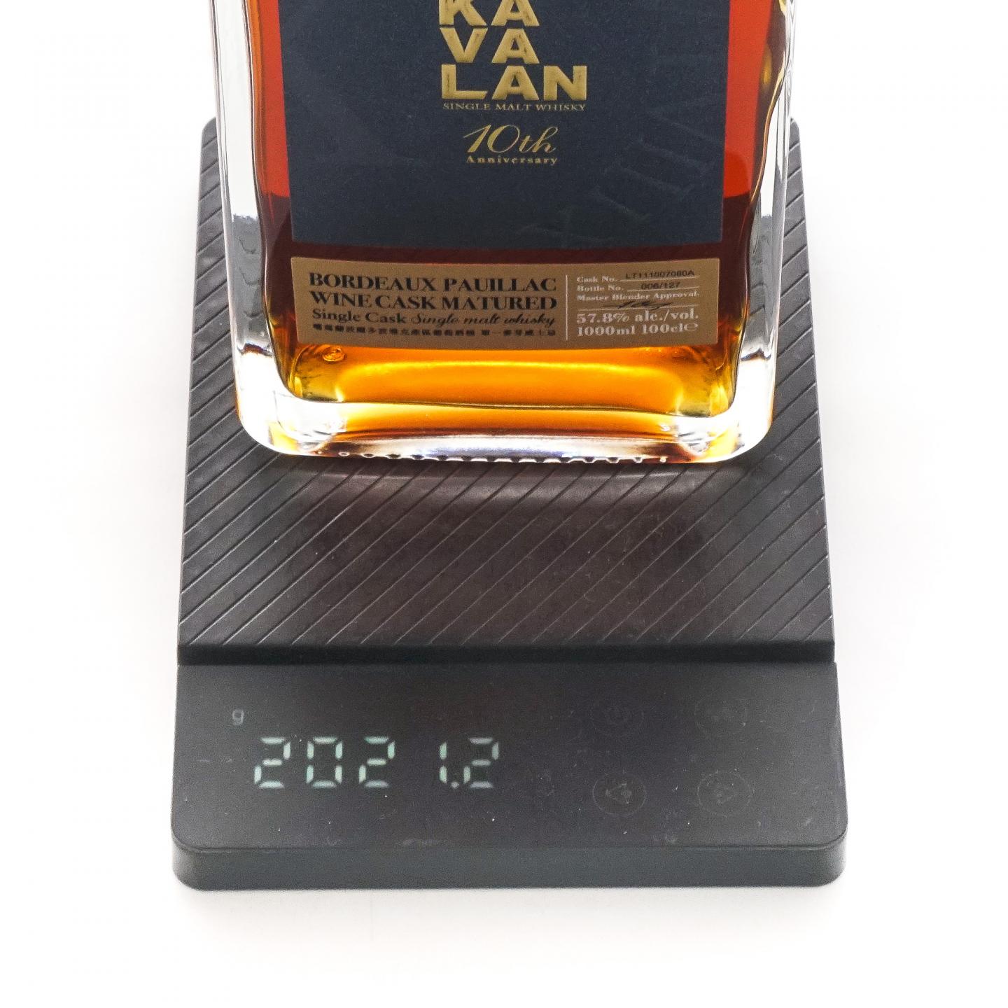 Kavalan 噶玛兰 2018 波尔多波雅克葡萄酒桶 十周年纪念礼盒 1000ml 57.8%