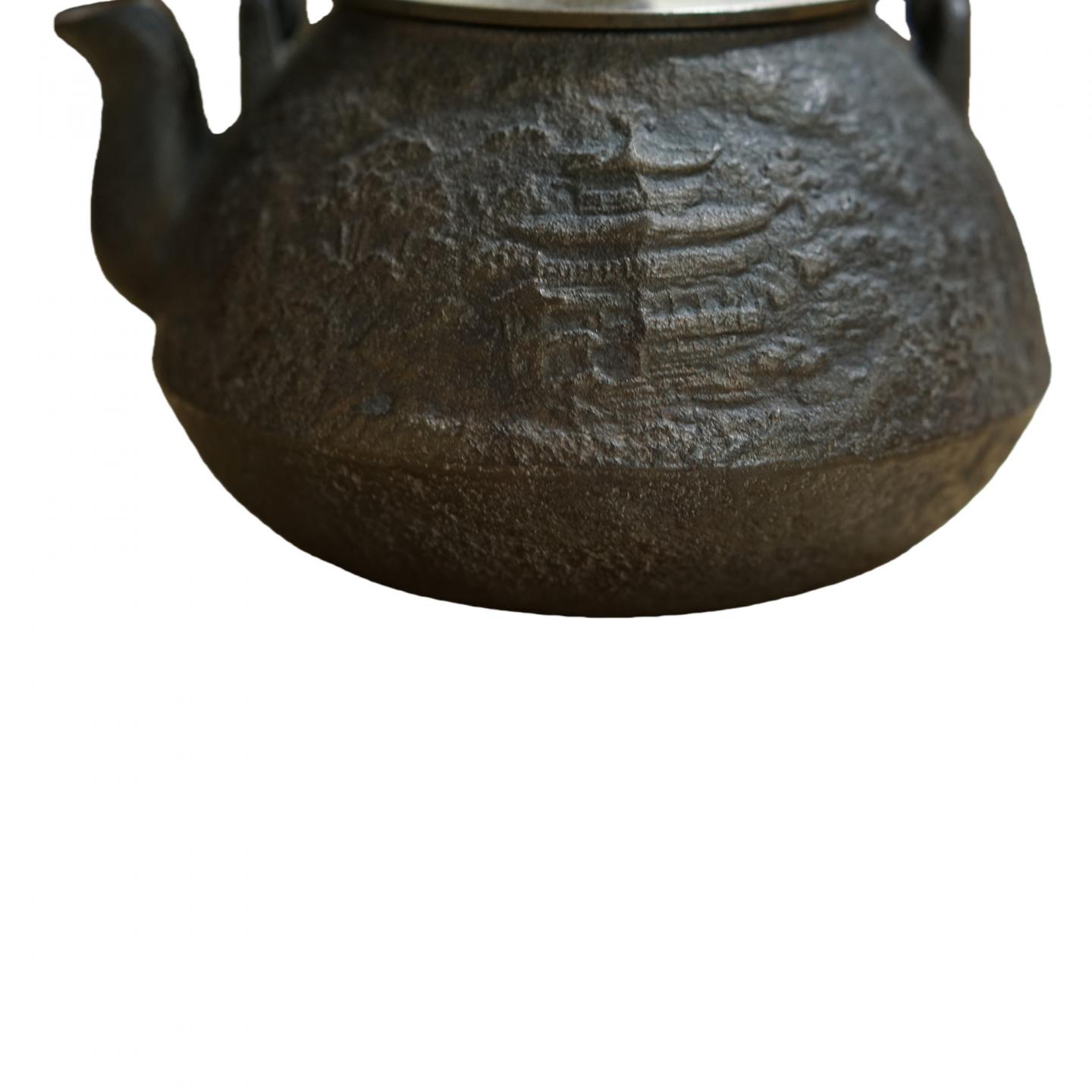 龙文堂造丨大正时期 老铁壶一把 21*16*16cm