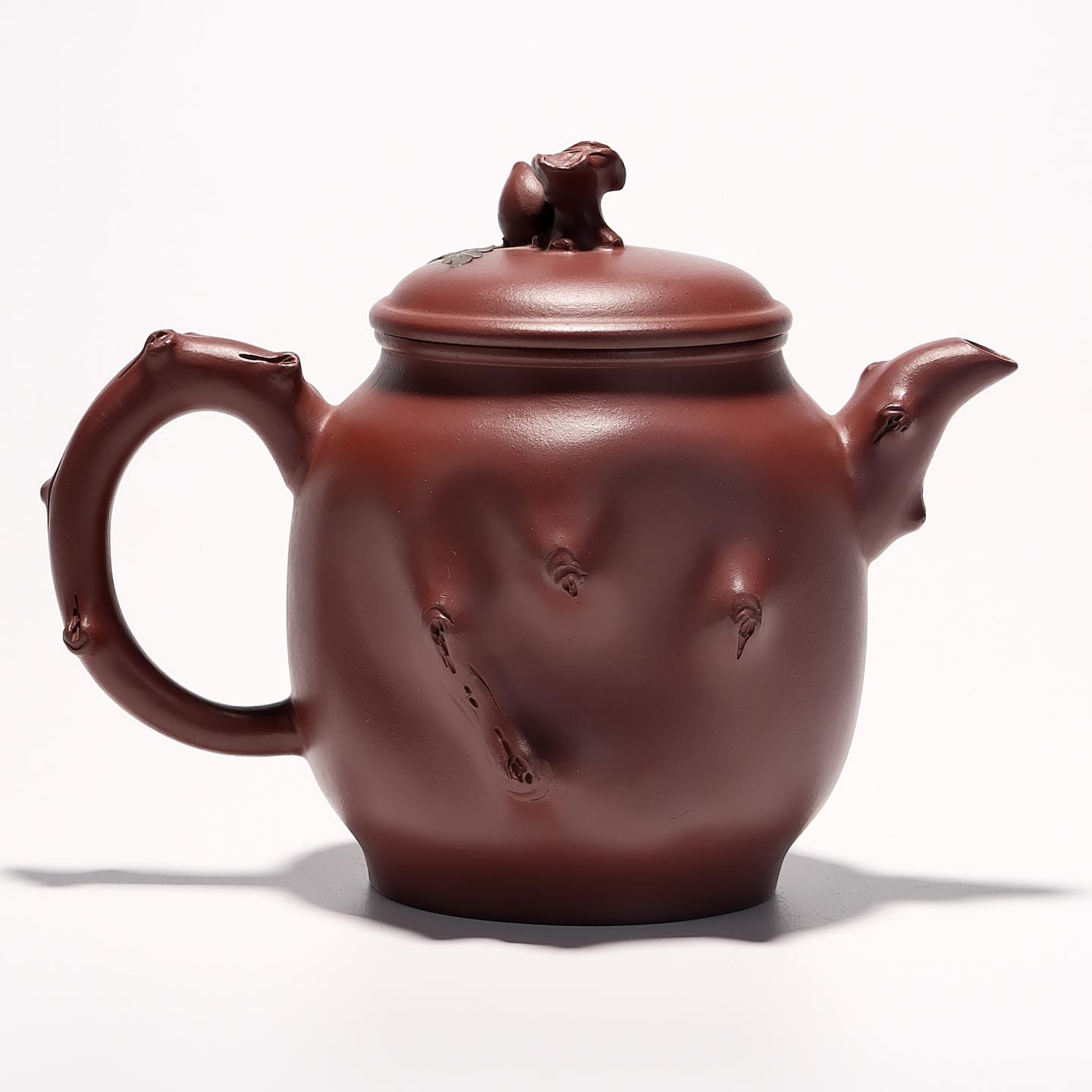 蒋静明 手工花器双色老树桩壶 约90年代 约300cc 高约115mm