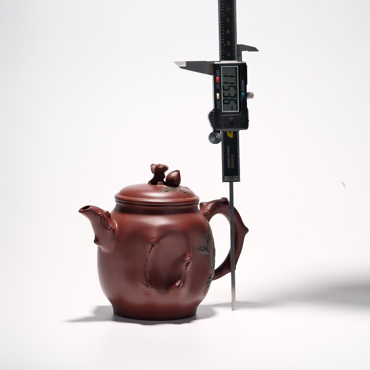 蒋静明 手工花器双色老树桩壶 约90年代 约300cc 高约115mm