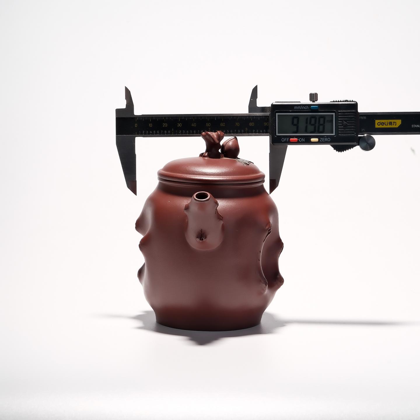 蒋静明 手工花器双色老树桩壶 约90年代 约300cc 高约115mm