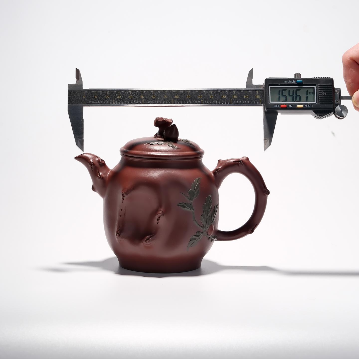 蒋静明 手工花器双色老树桩壶 约90年代 约300cc 高约115mm