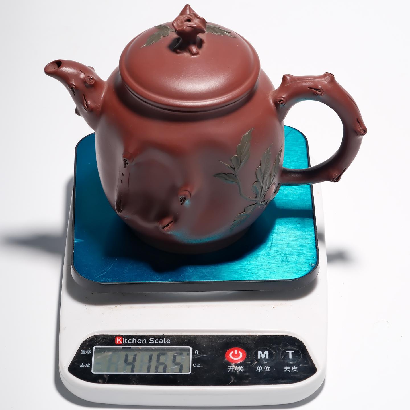 蒋静明 手工花器双色老树桩壶 约90年代 约300cc 高约115mm