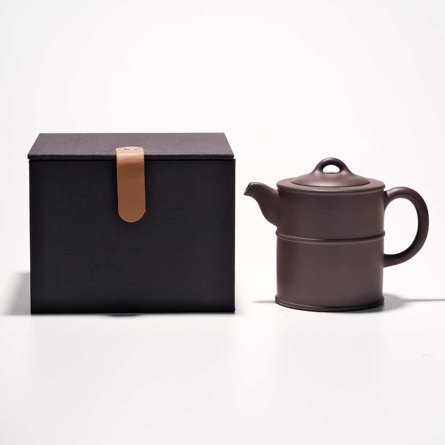 紫砂一厂实力工手 柴油桶壶 约80年代 约280cc 高约88mm