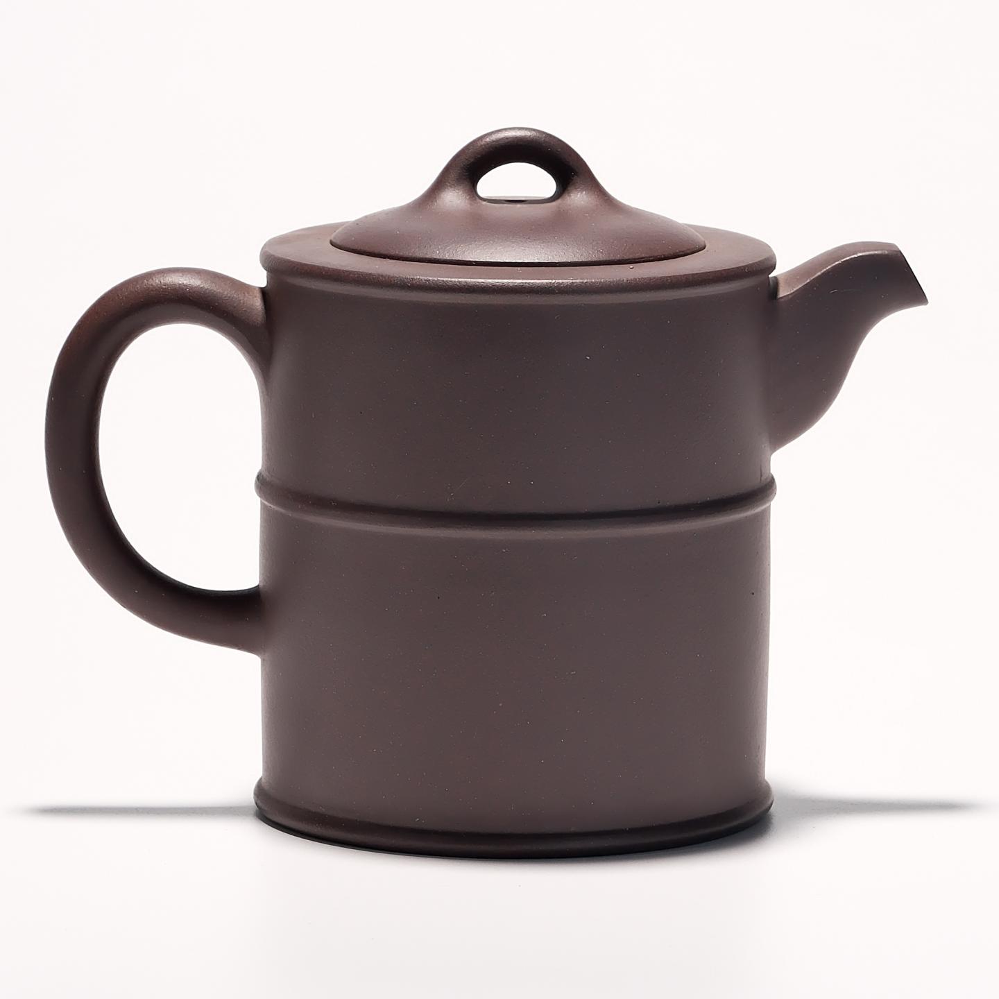 紫砂一厂实力工手 柴油桶壶 约80年代 约280cc 高约88mm