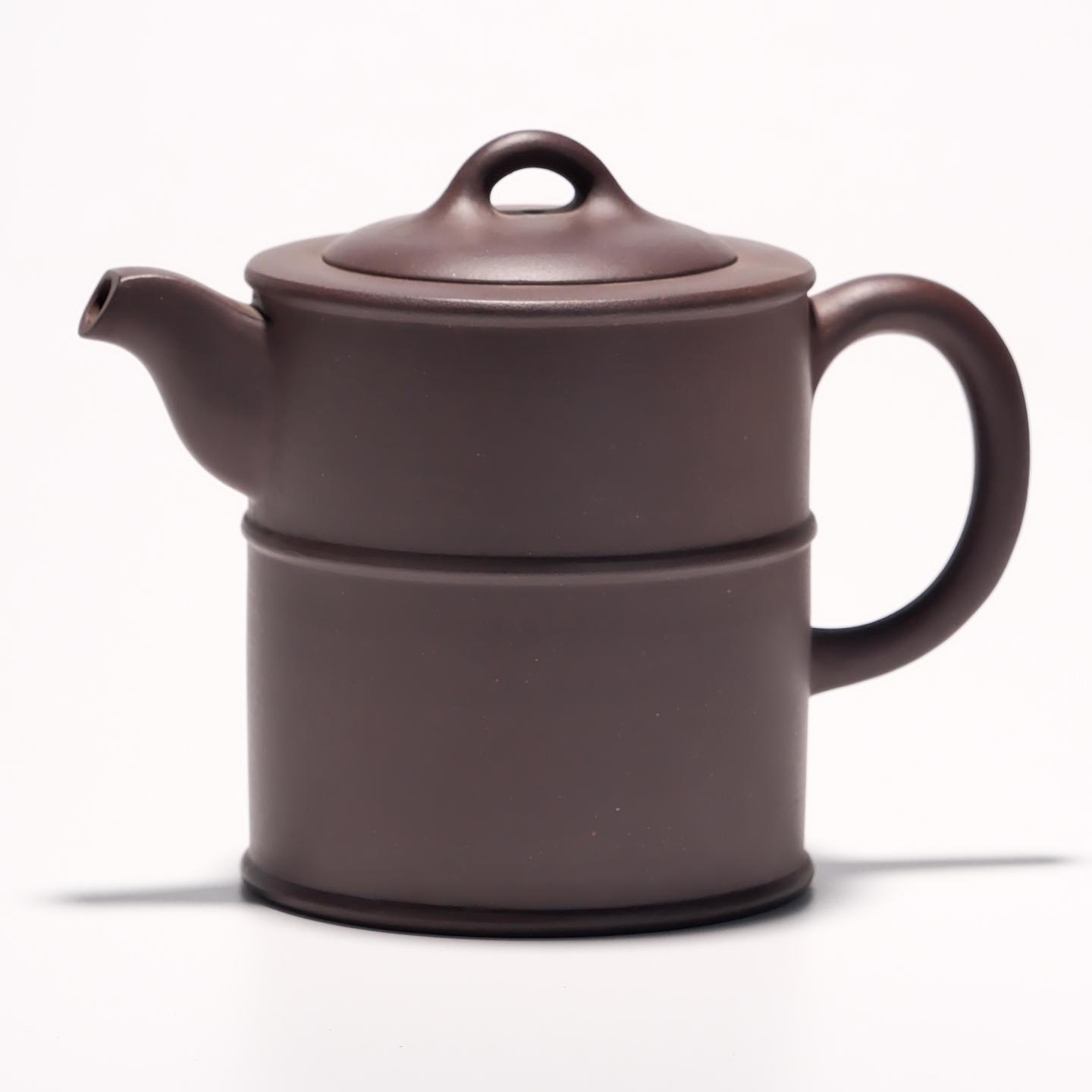 紫砂一厂实力工手 柴油桶壶 约80年代 约280cc 高约88mm