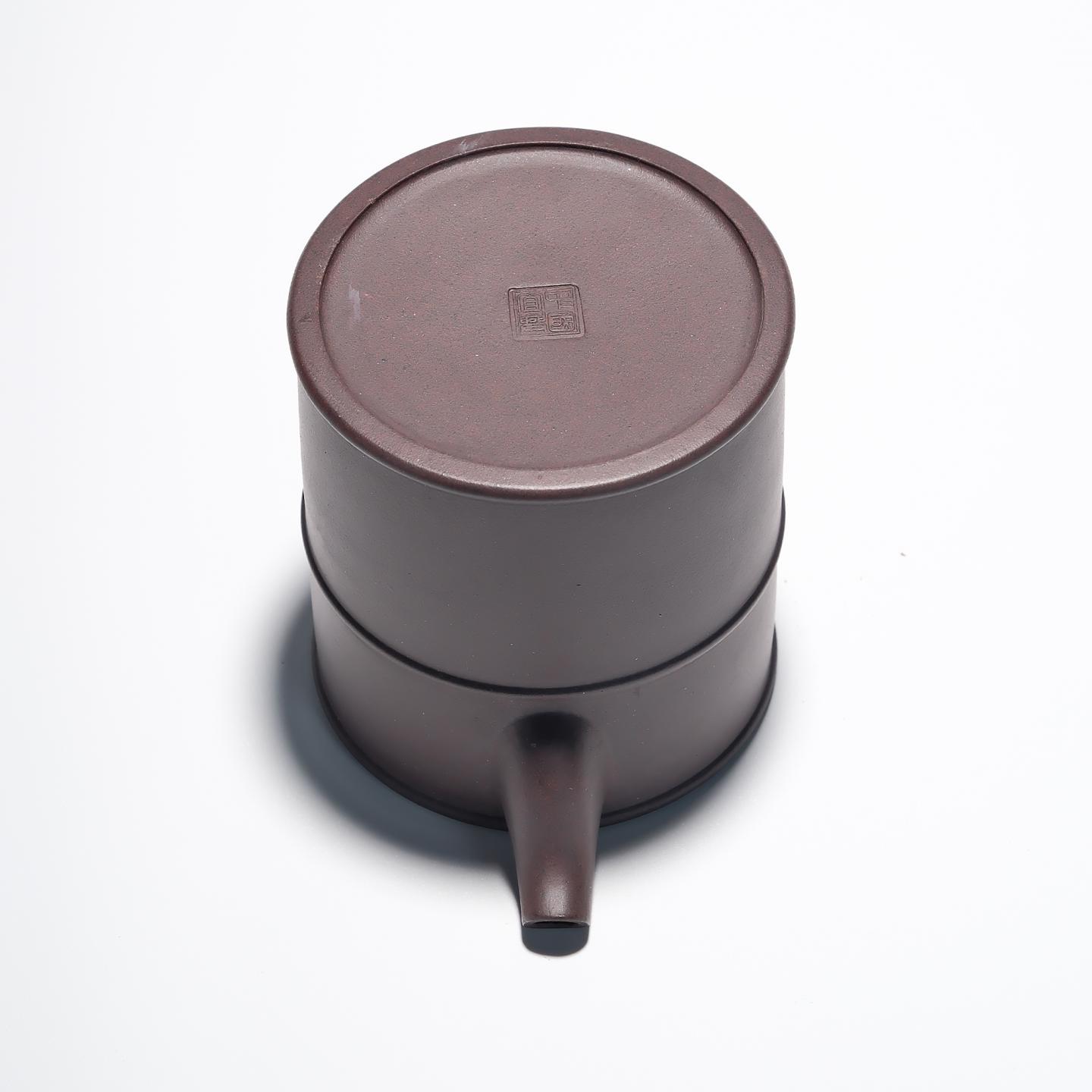 紫砂一厂实力工手 柴油桶壶 约80年代 约280cc 高约88mm