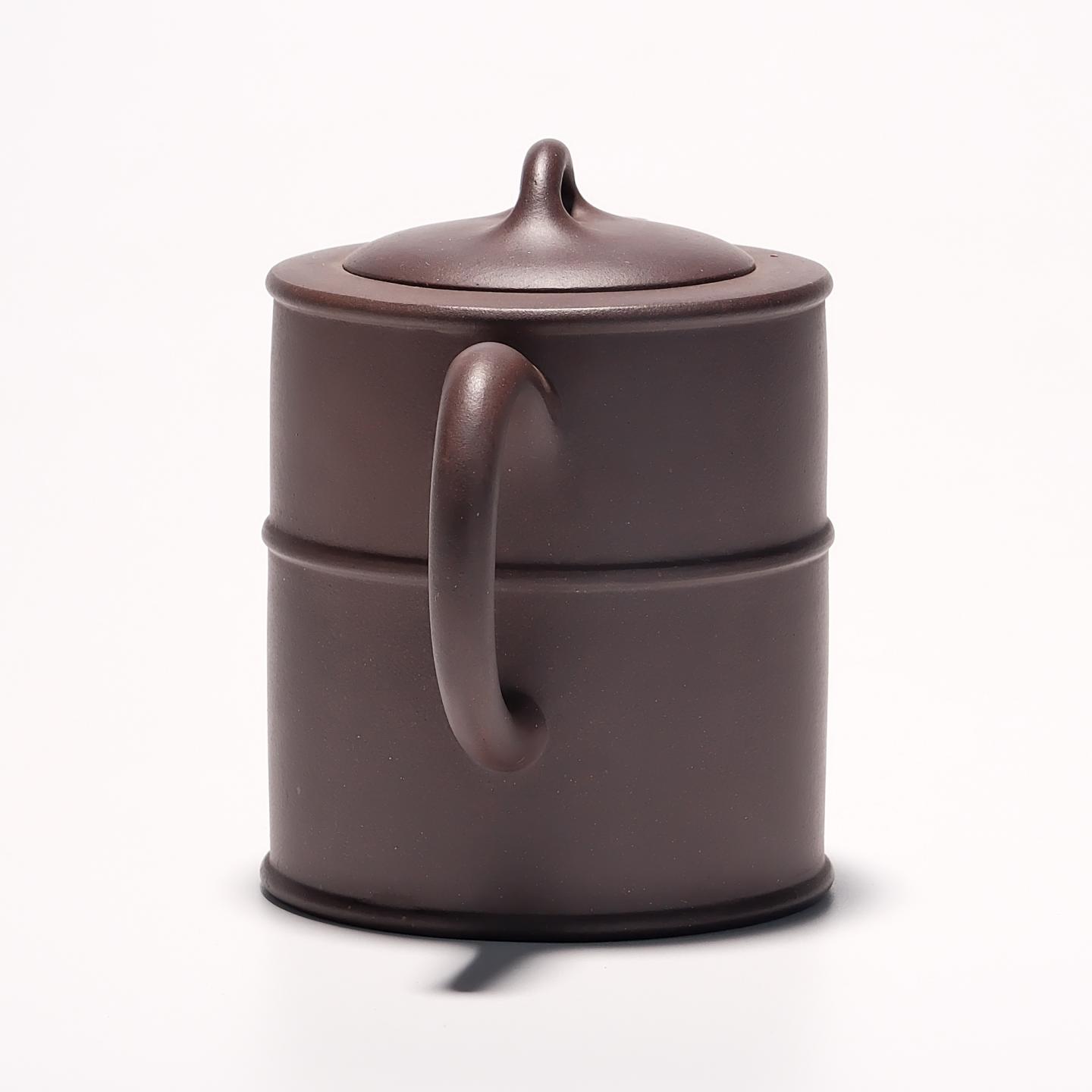 紫砂一厂实力工手 柴油桶壶 约80年代 约280cc 高约88mm