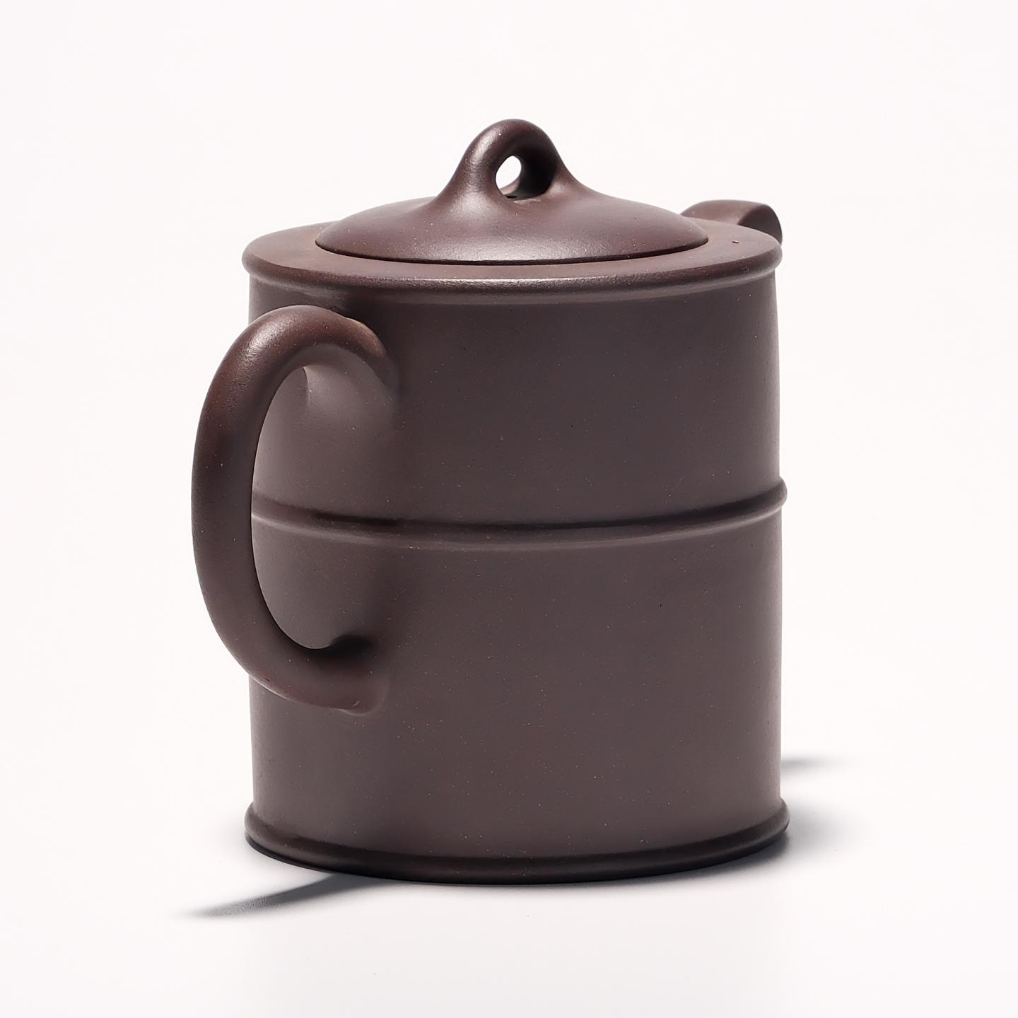 紫砂一厂实力工手 柴油桶壶 约80年代 约280cc 高约88mm