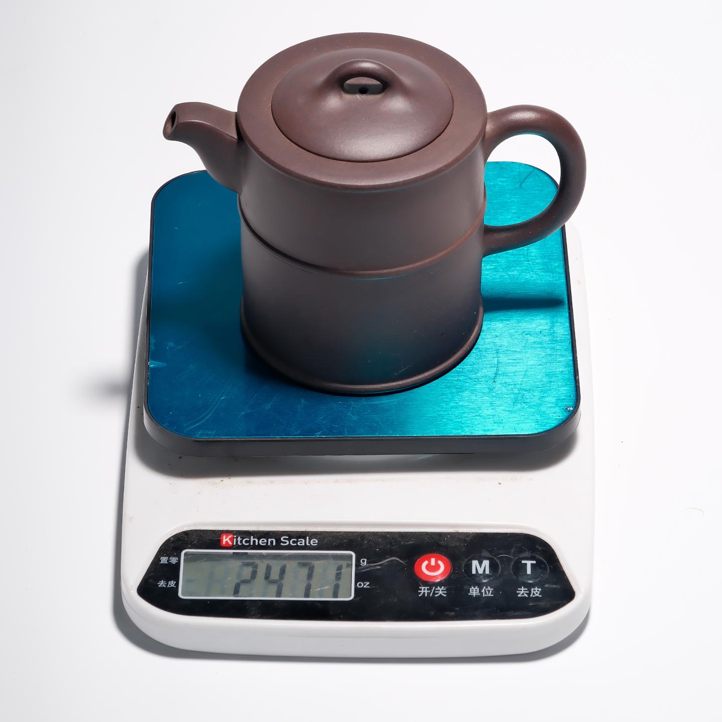 紫砂一厂实力工手 柴油桶壶 约80年代 约280cc 高约88mm