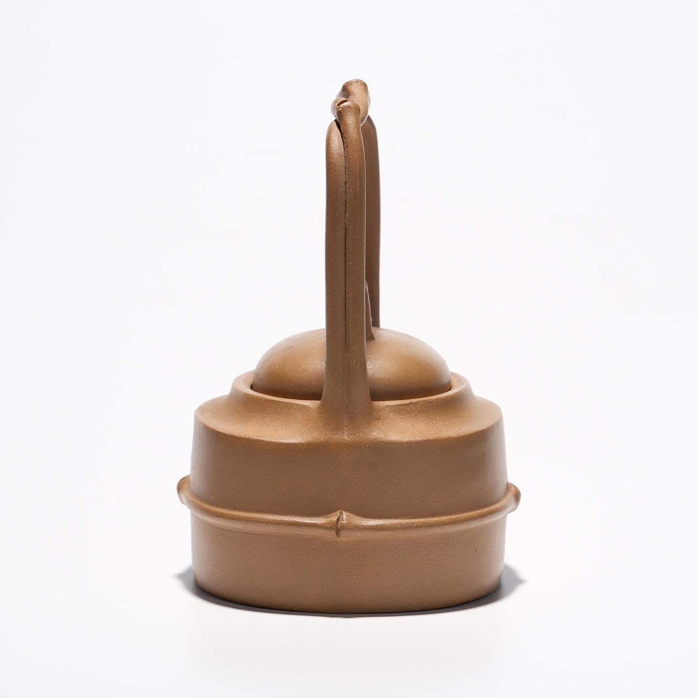 顾道荣 竹节提梁壶 约90年代 约150cc 高约118mm