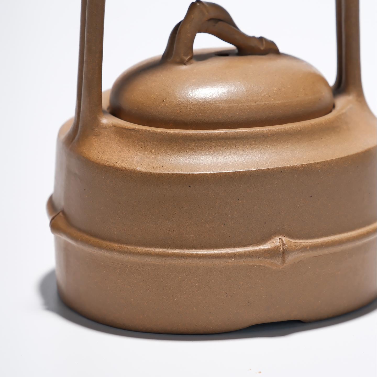 顾道荣 竹节提梁壶 约90年代 约150cc 高约118mm