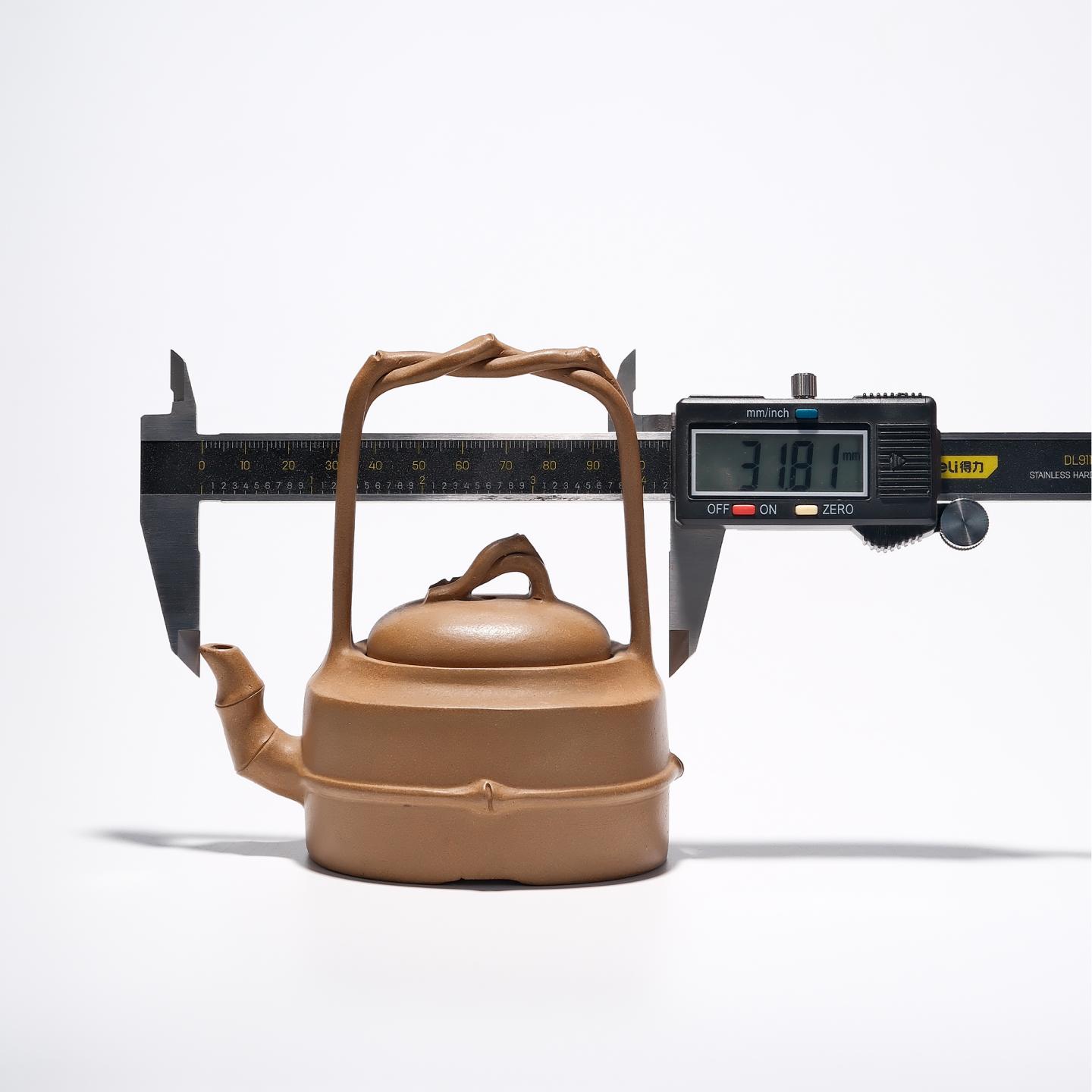 顾道荣 竹节提梁壶 约90年代 约150cc 高约118mm