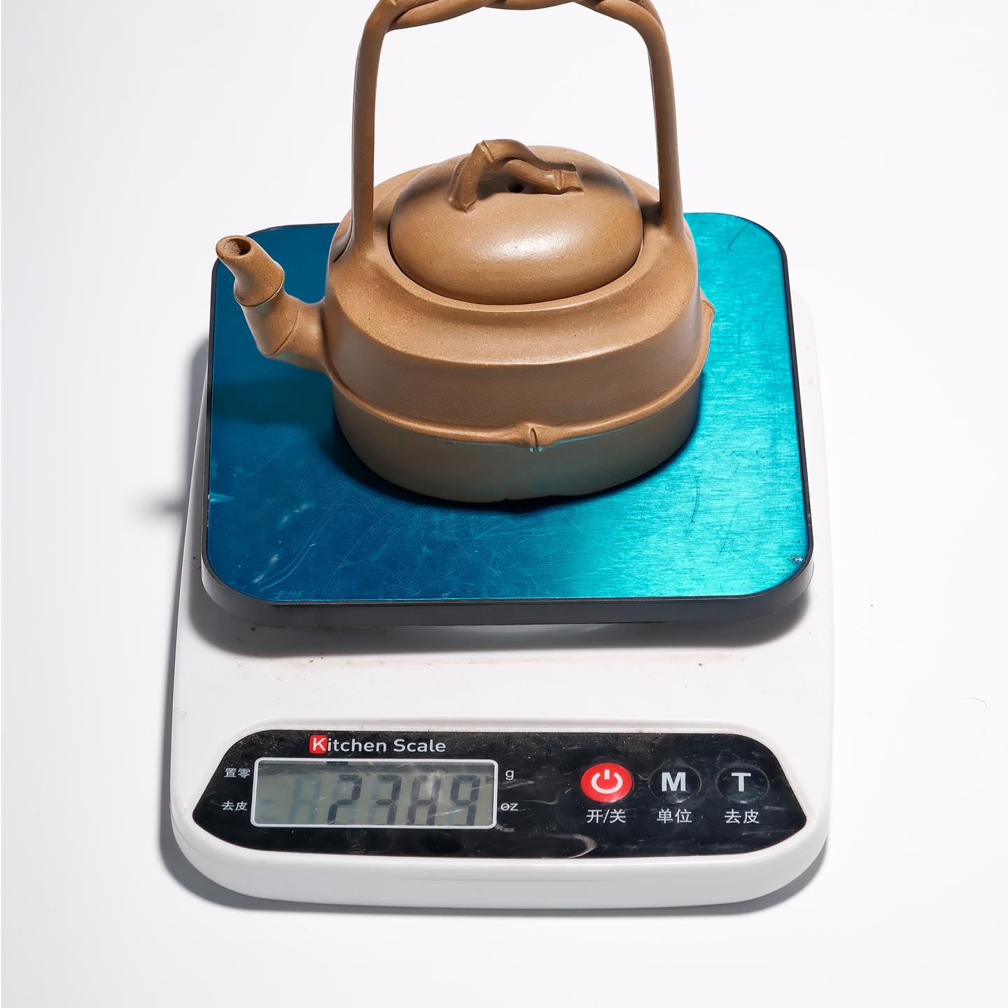 顾道荣 竹节提梁壶 约90年代 约150cc 高约118mm